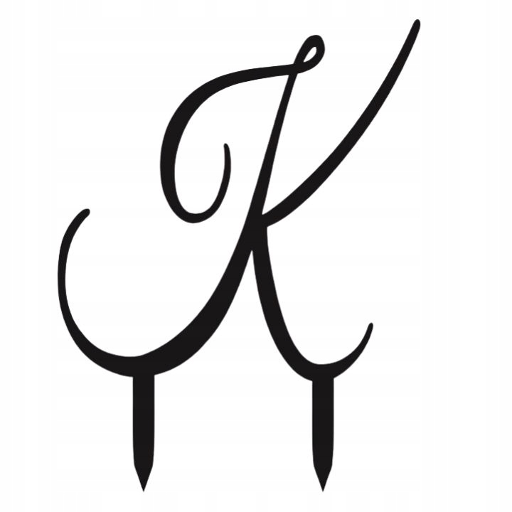 Topper toper z dowolną literą LITERA XL 15cm KOLORY