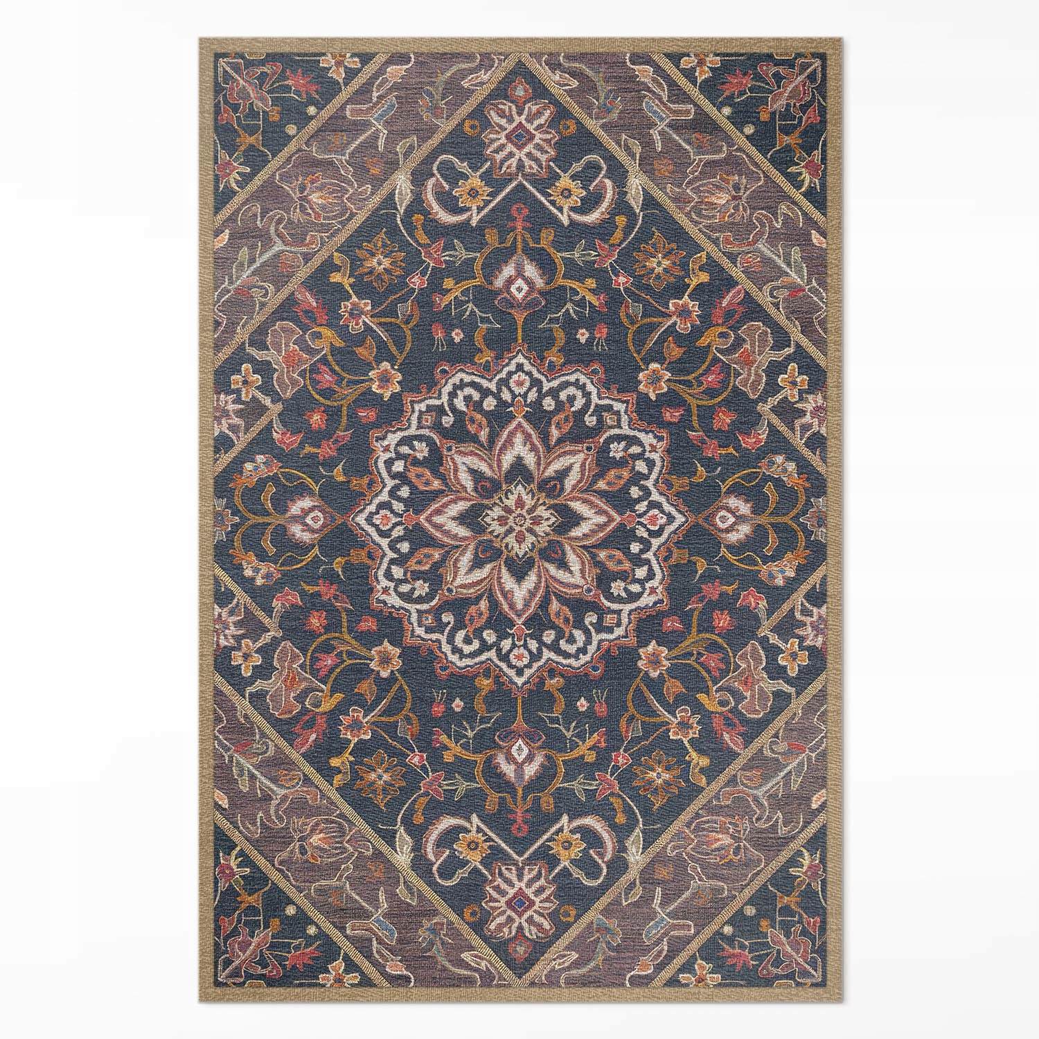 Vinylový Koberec do domu Bohatě zdobený ornament v tureckém stylu 150 x 225 cm