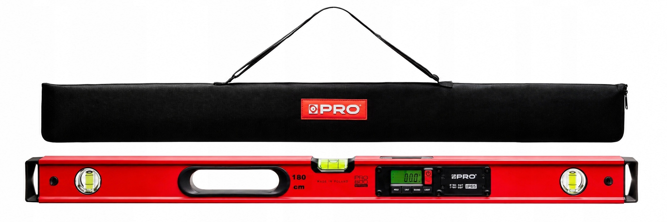 Poziomica PRO900 Z Elektronicznym Odczytem 180 CM Pokrowiec PRO-E2180 Pro