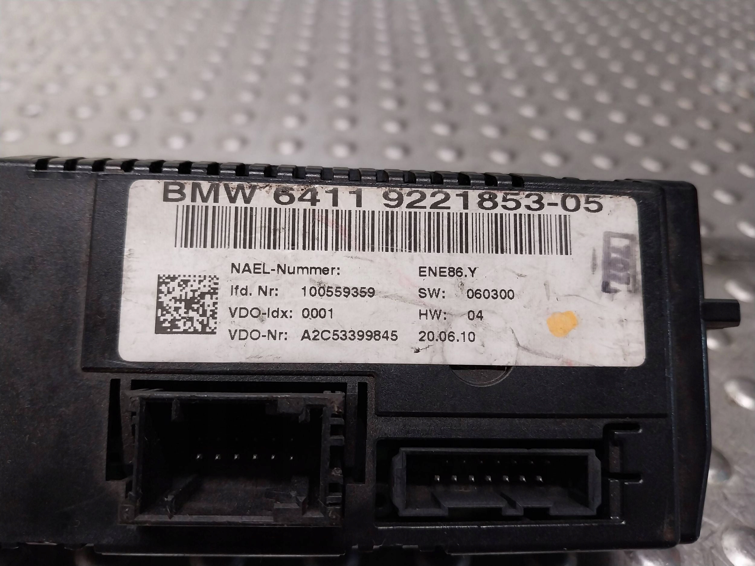 PANEL Bouches buses Climatisateur air conditionné 9221853 BMW E81 E82 E87 E88 E90 E91 E92 E93