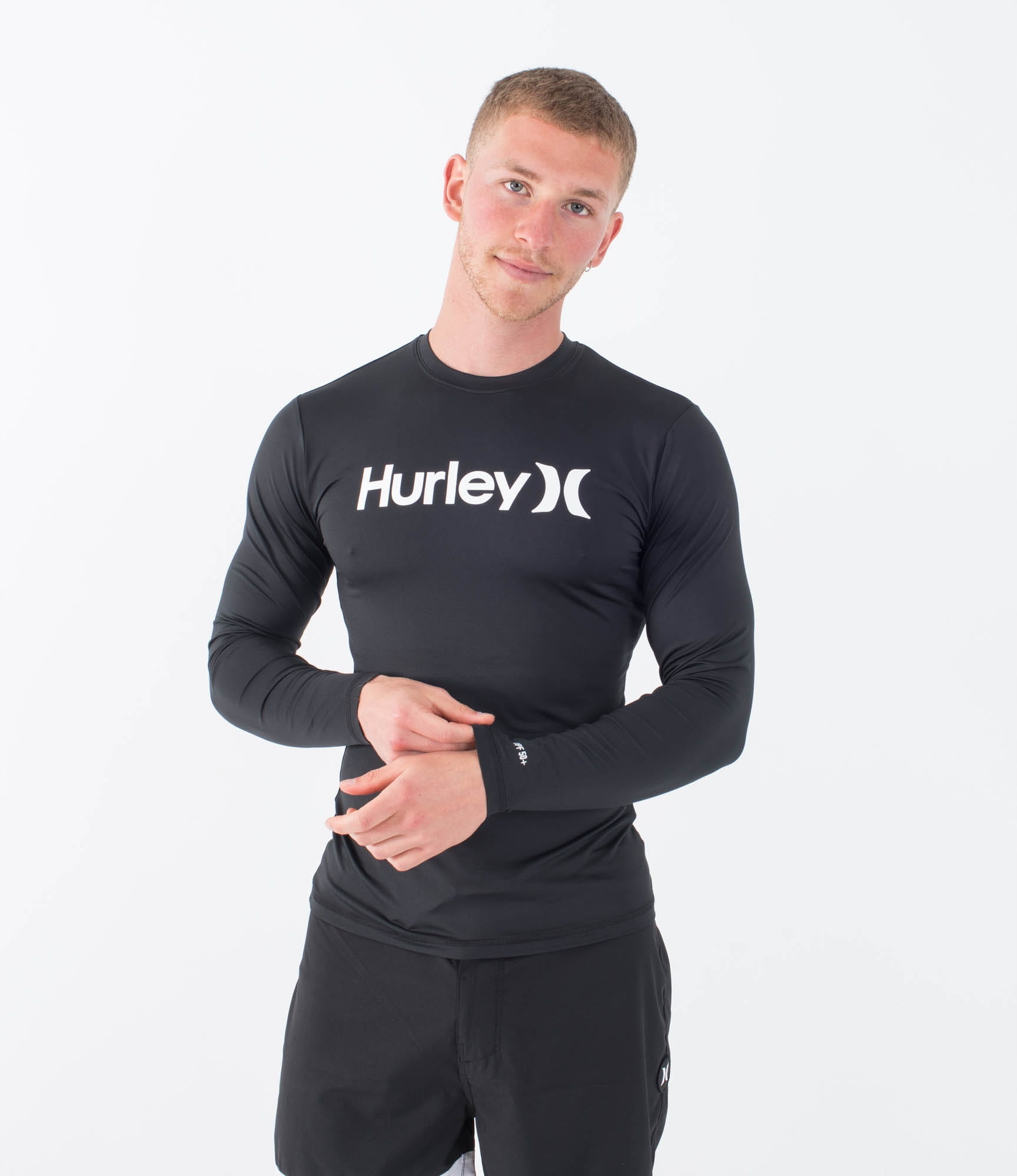 Koszulka lycra Hurley Oao Quickdry 2025 długi rękaw czarna S