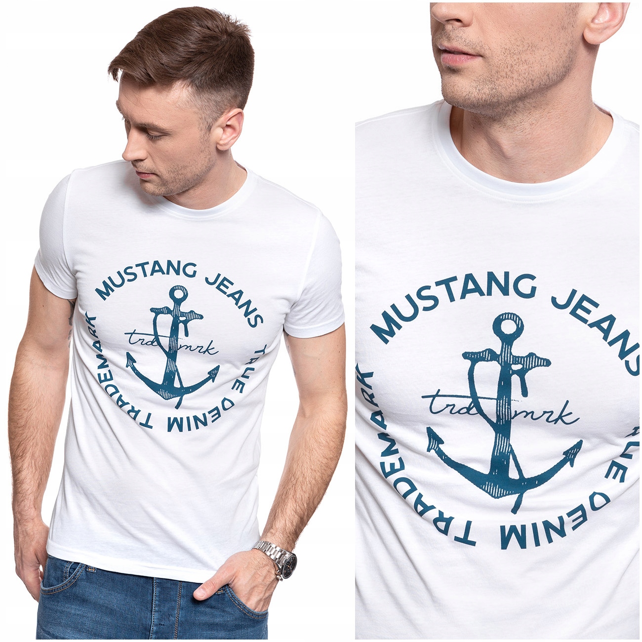 

Mustang Aaron Męska Koszulka T-shirt M