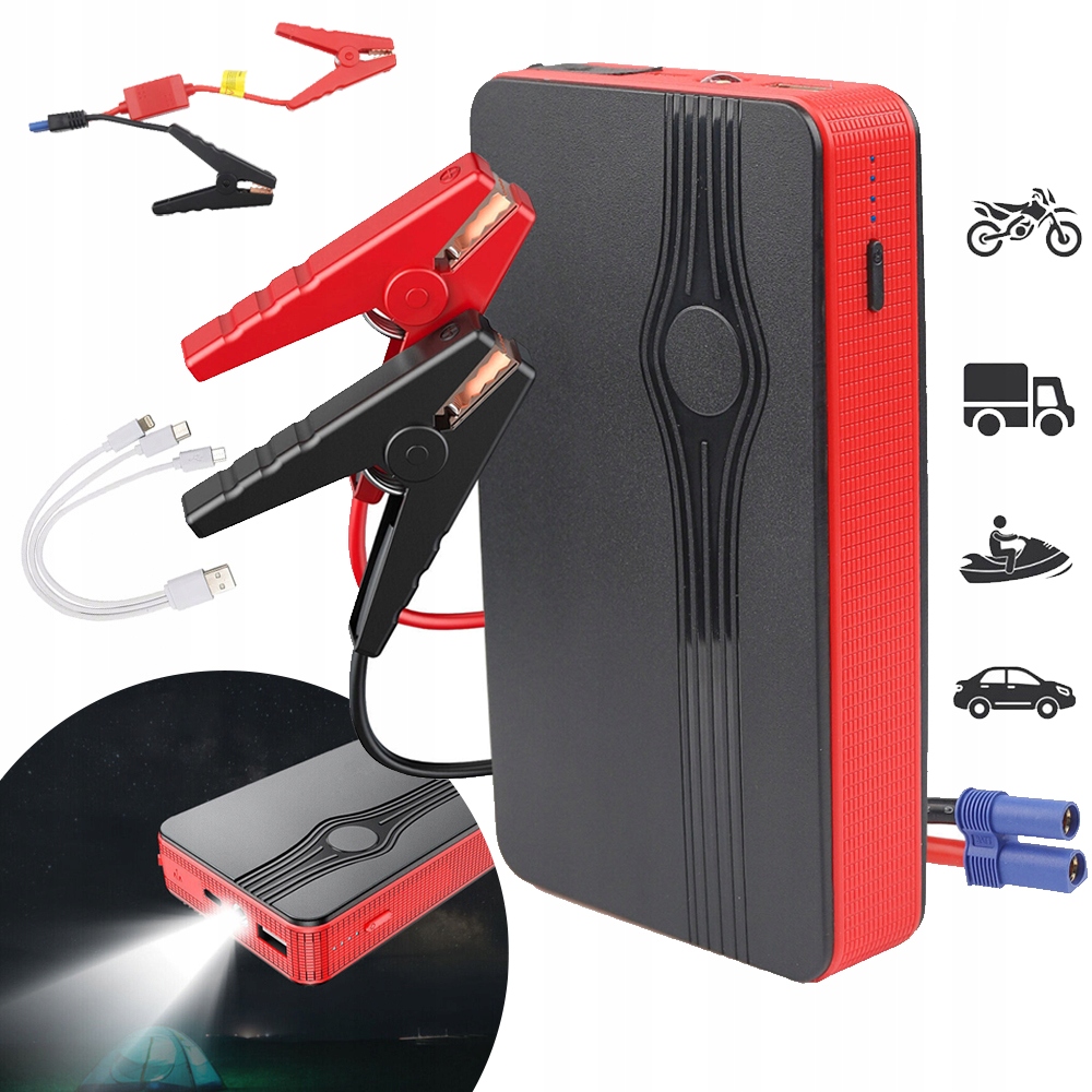 Jump Starter Booster Rozrusznik Samochodowy Power Bank Powerbank Rozruchowy