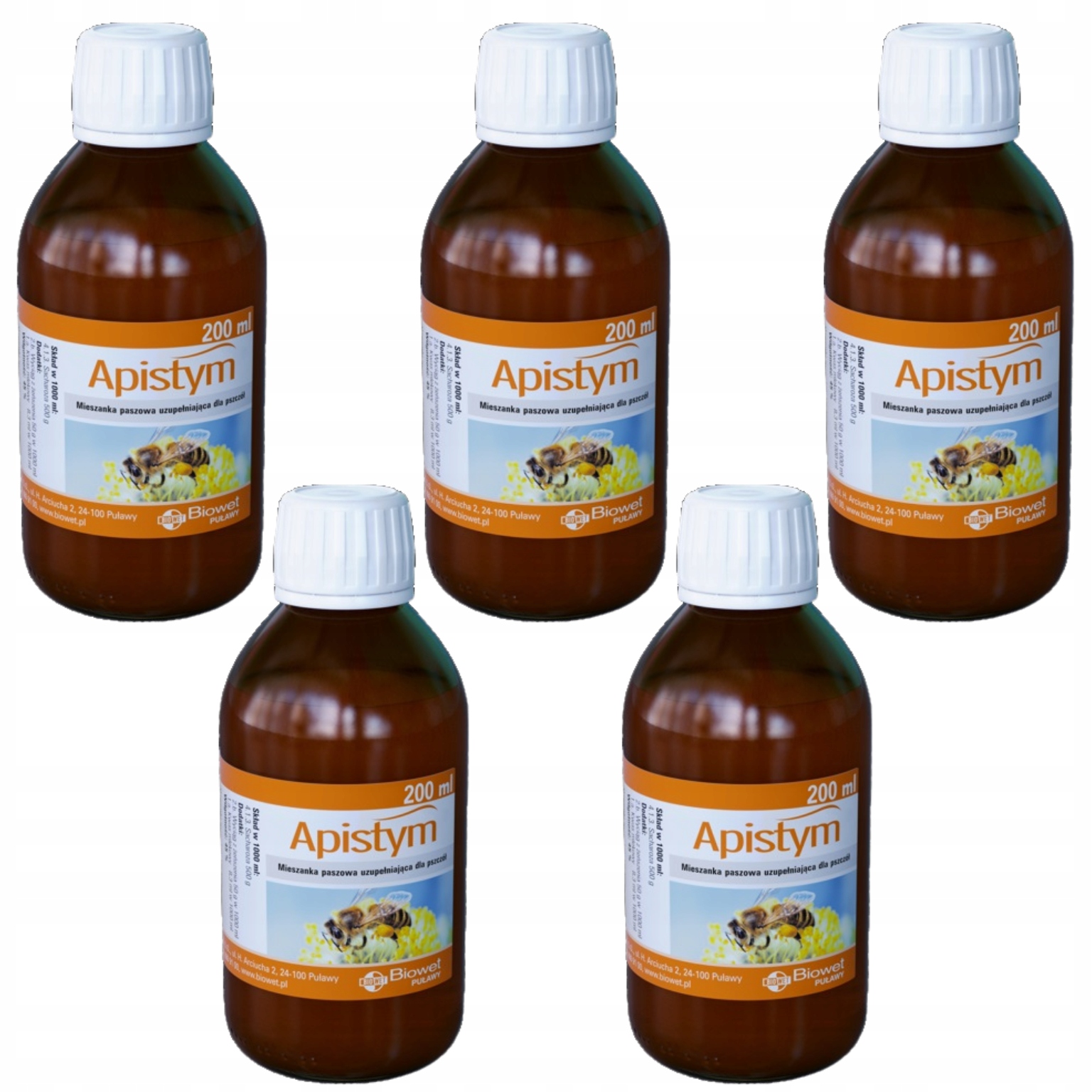 Apistym na nosemózu noseme včiel, prísada do sirupu 200 ml x 5