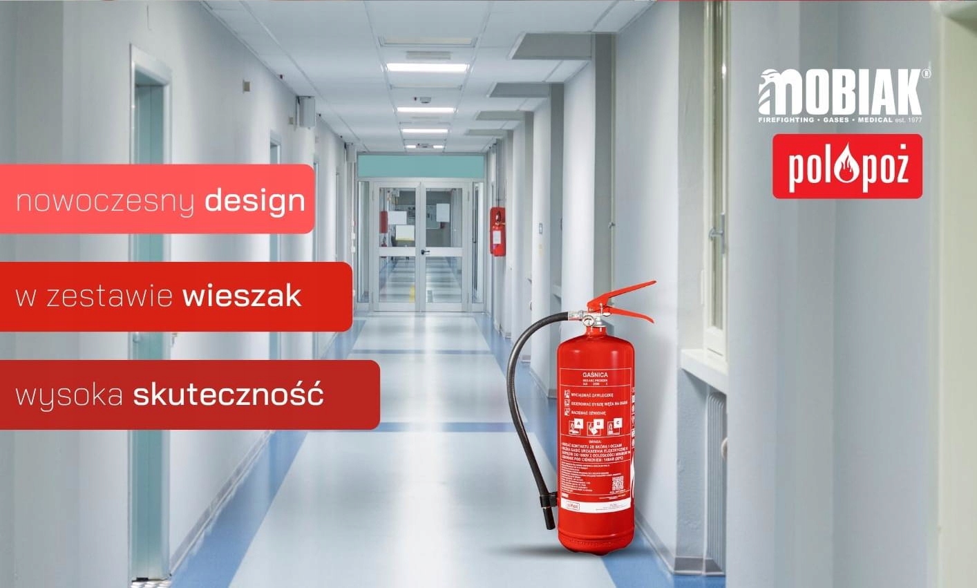 Gaśnica proszkowa 4kg GP4x ABC wieszak certyfikaty EAN (GTIN) 5903991661609