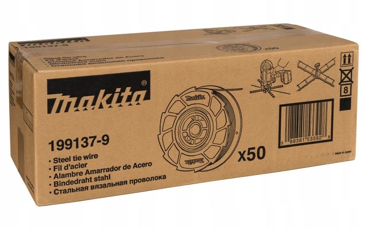Makita 199137-9 Drut Do Wiązania Zbrojeń 50 rolek po 100 metrów