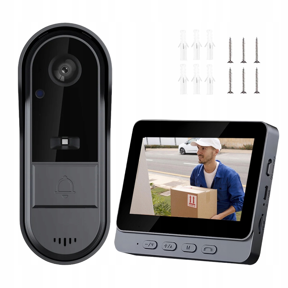 Videotelefon Bezdrátový Zvonek Široký Úhel Pohledu 170° Noční