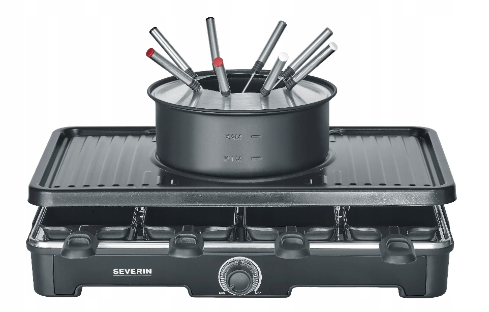 Fondue, elektrický raclette gril Severin Rg 2347 čierny 1400 W