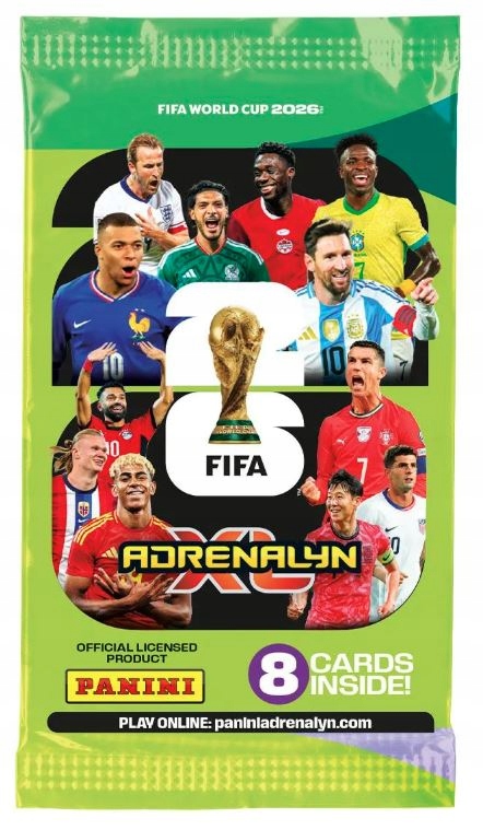 Panini Fifa World Cup 2026 Adrenalyn XL Saszetka karty piłkarskie 8 szt.