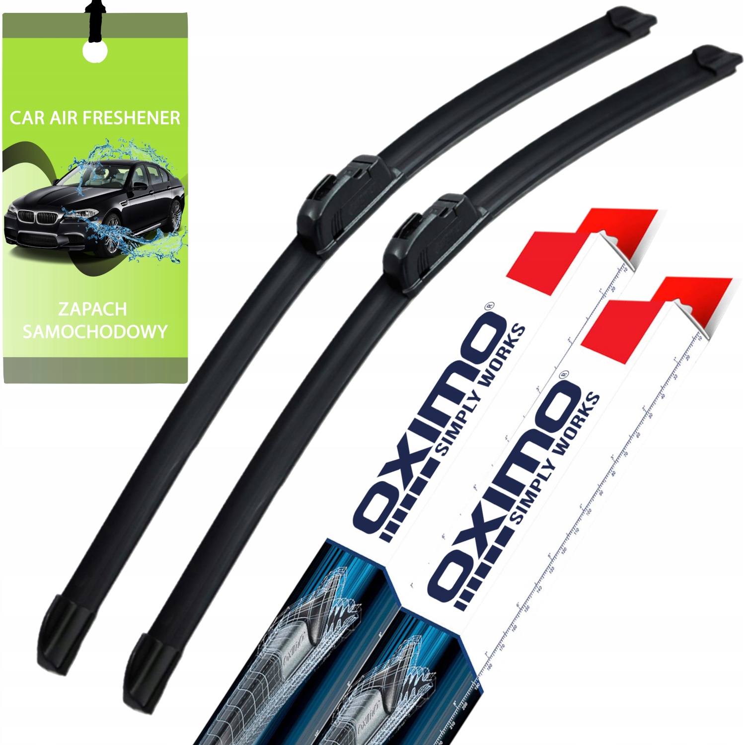 WYCIERACZKI PŁASKIE OXIMO HAK U 650mm+400mm 65cm+40cm ZESTAW + GRATIS