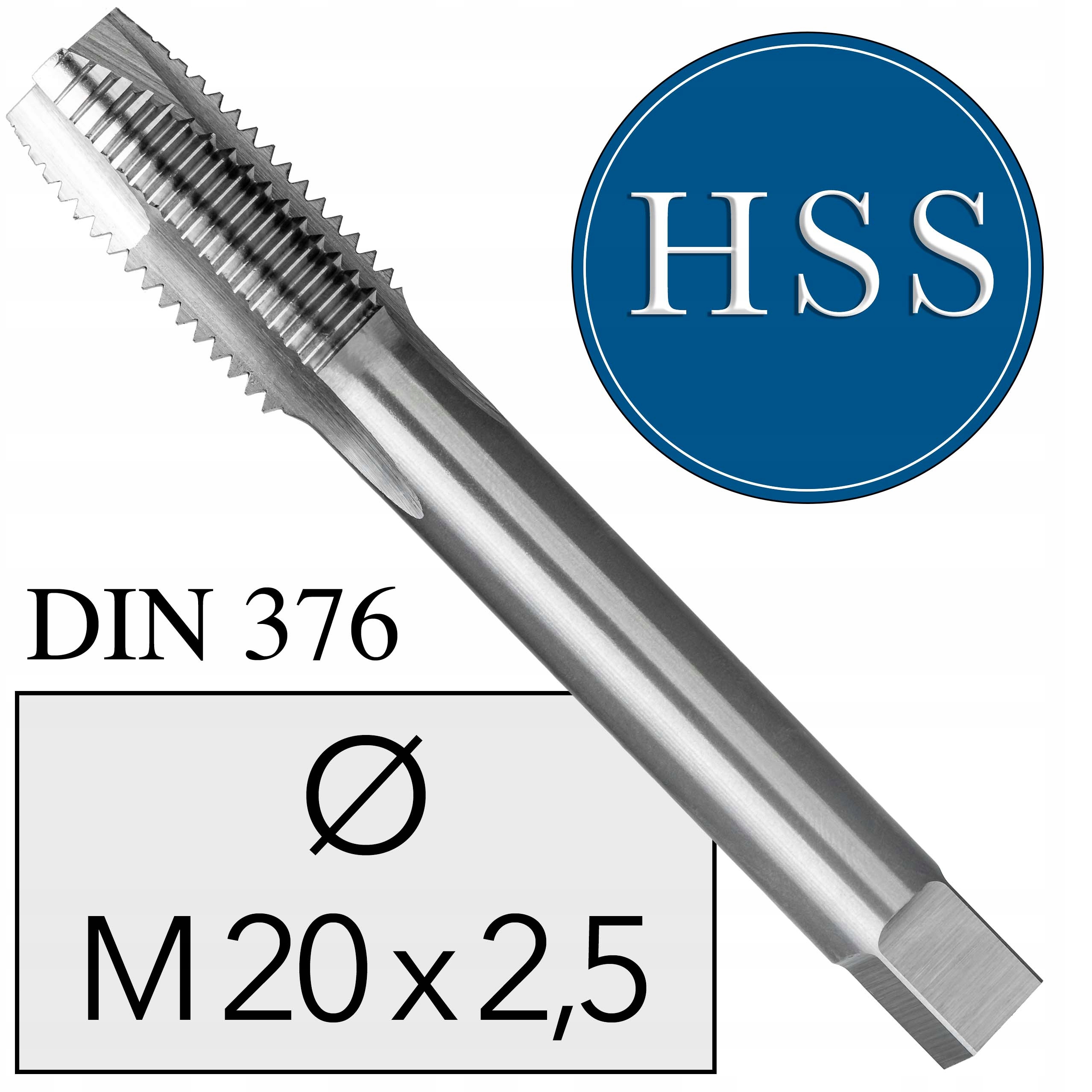 M20 Strojní závitník Hss Din 376 Průchozí