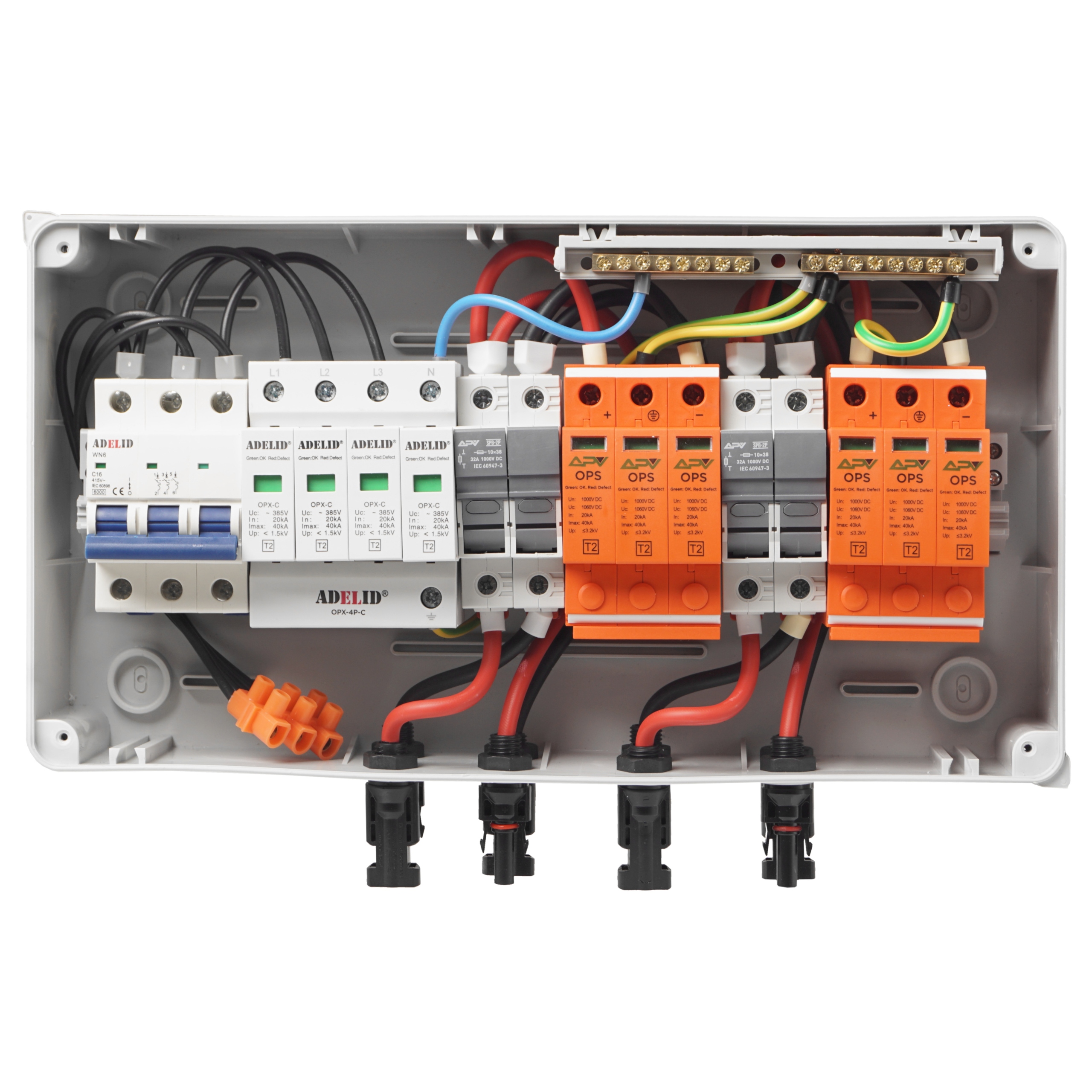 Rozdzielnica Pv 1000V Dc/ac 2 Stringi Fotowoltaika Rozdzielnia 1000V