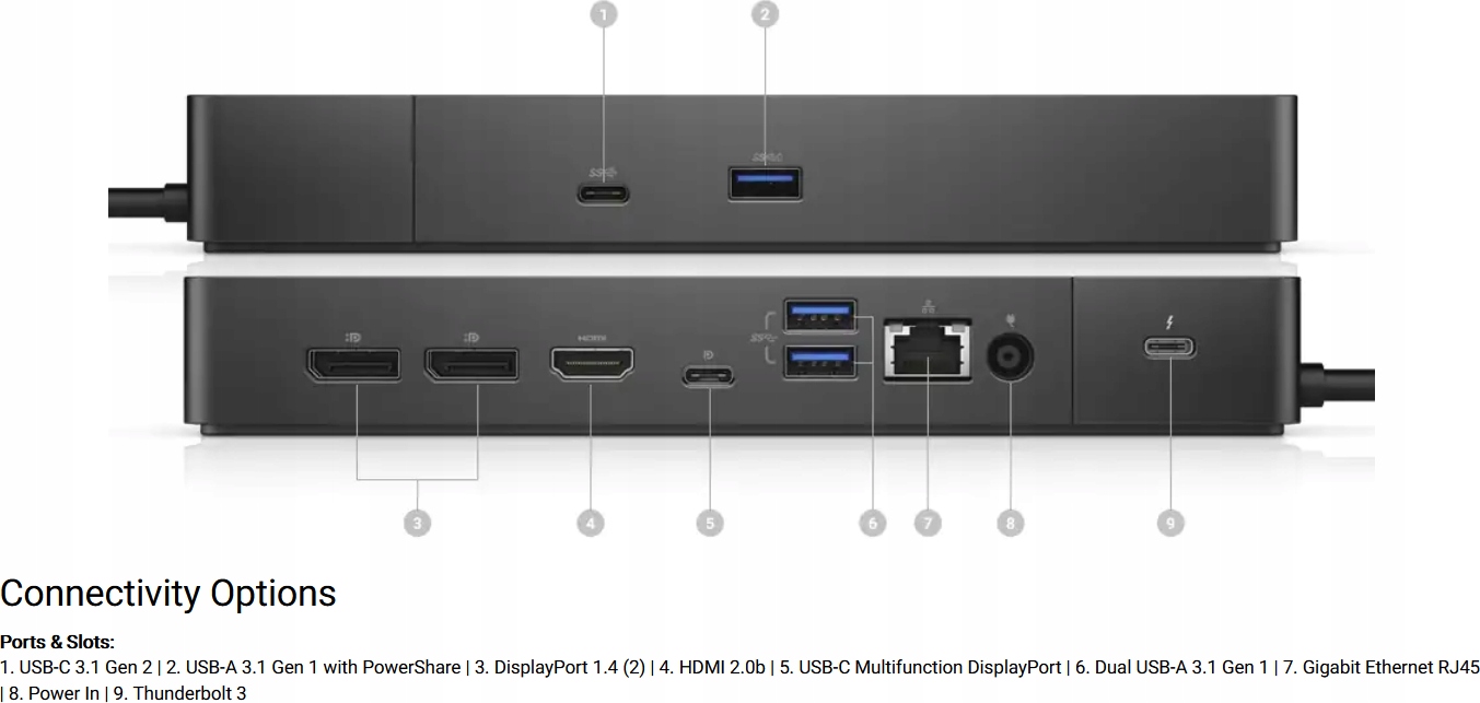 Stacja Dokująca Dell WD19TB 23 Producent Dell
