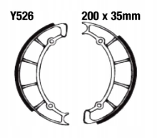 Brzdová Doštička Yamaha Sr 500 Sp (bubnová brzda) 1991-1999