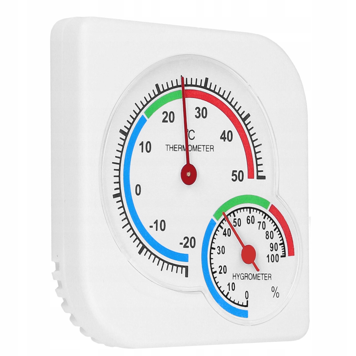 TERMOMETR HIGROMETR ANALOGOWY WILGOTNOŚCIOMIERZ DO TERRARIUM WEWNĘTRZNY