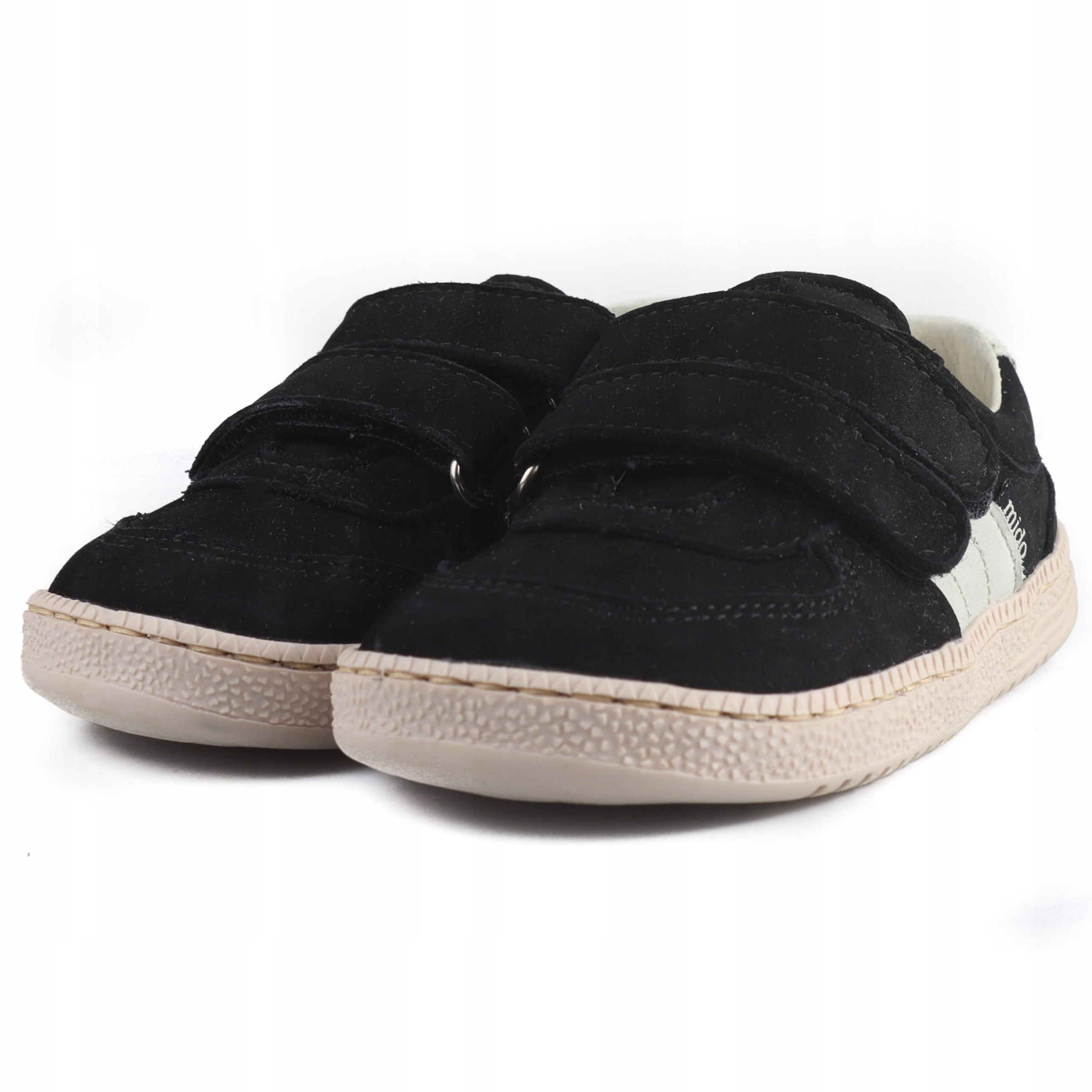 Mido 80-06 Półbuty Buty Barefoot Miękkie Skórzane Wiosenne Black Czarne 32