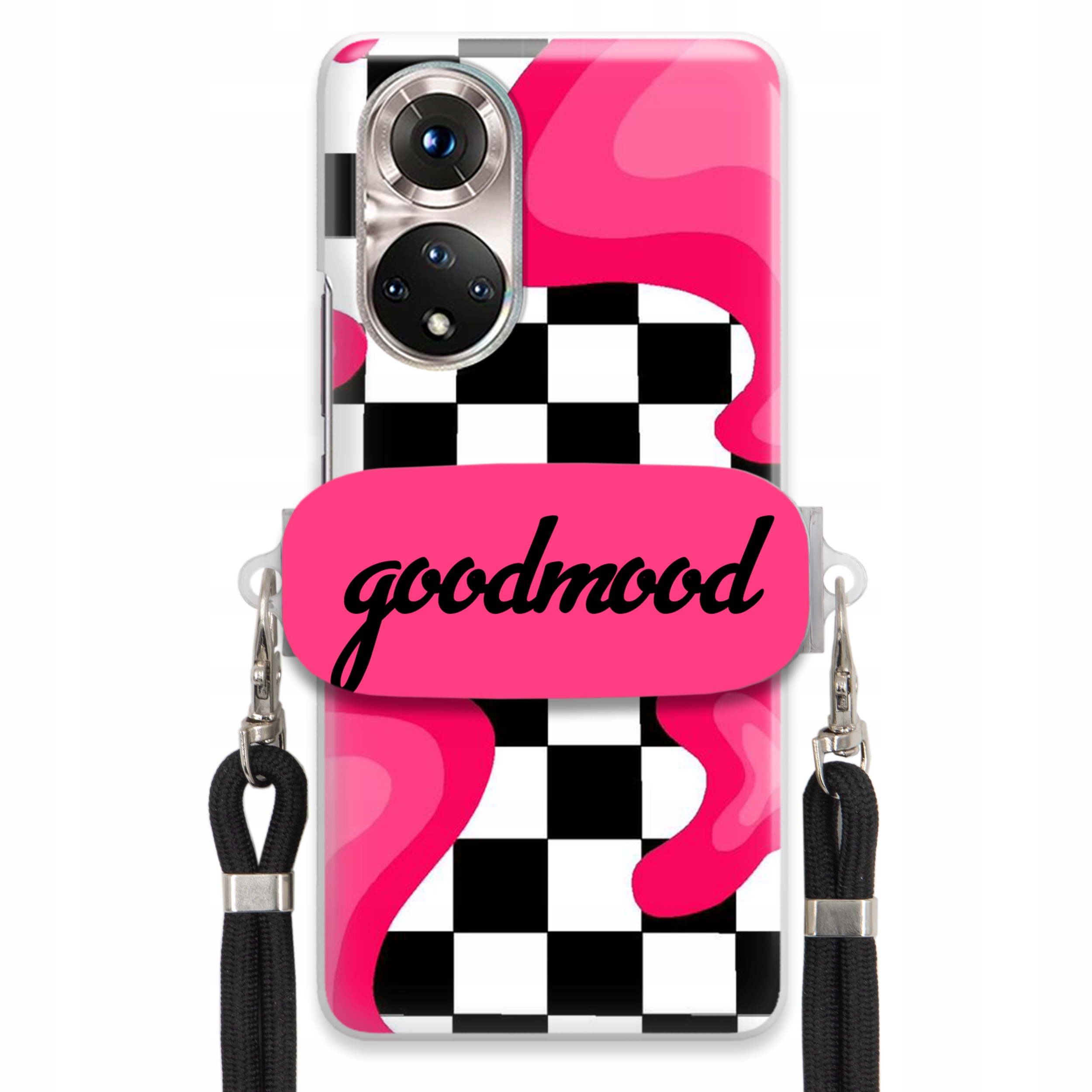 Puzdro Pre Huawei Nova 9 Sada Case Držiak Vodítko Čierna For Teen Módne Splash