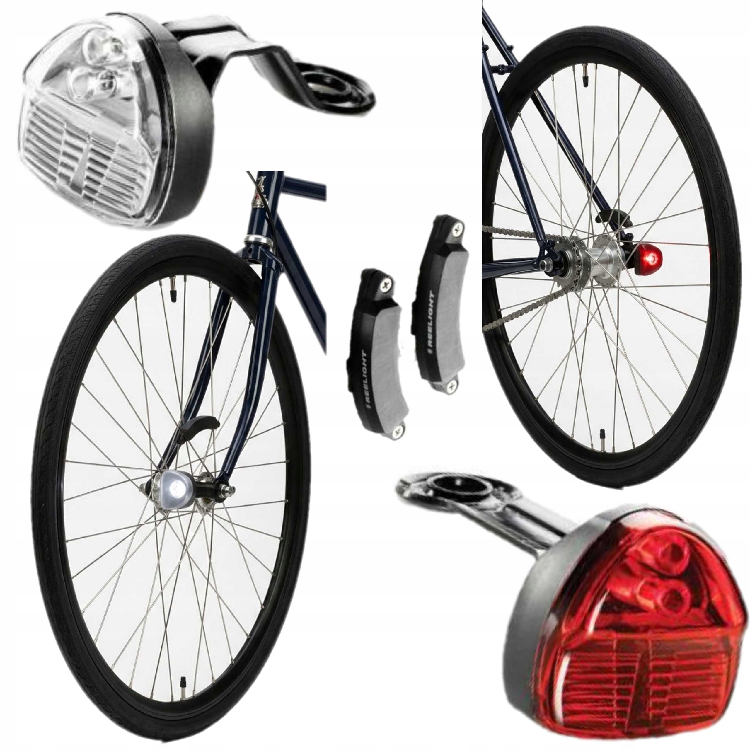 Lampki Rowerowe Na Dynamo Indukcyjne Bez Oporu Reelight Sl Komplet Migające