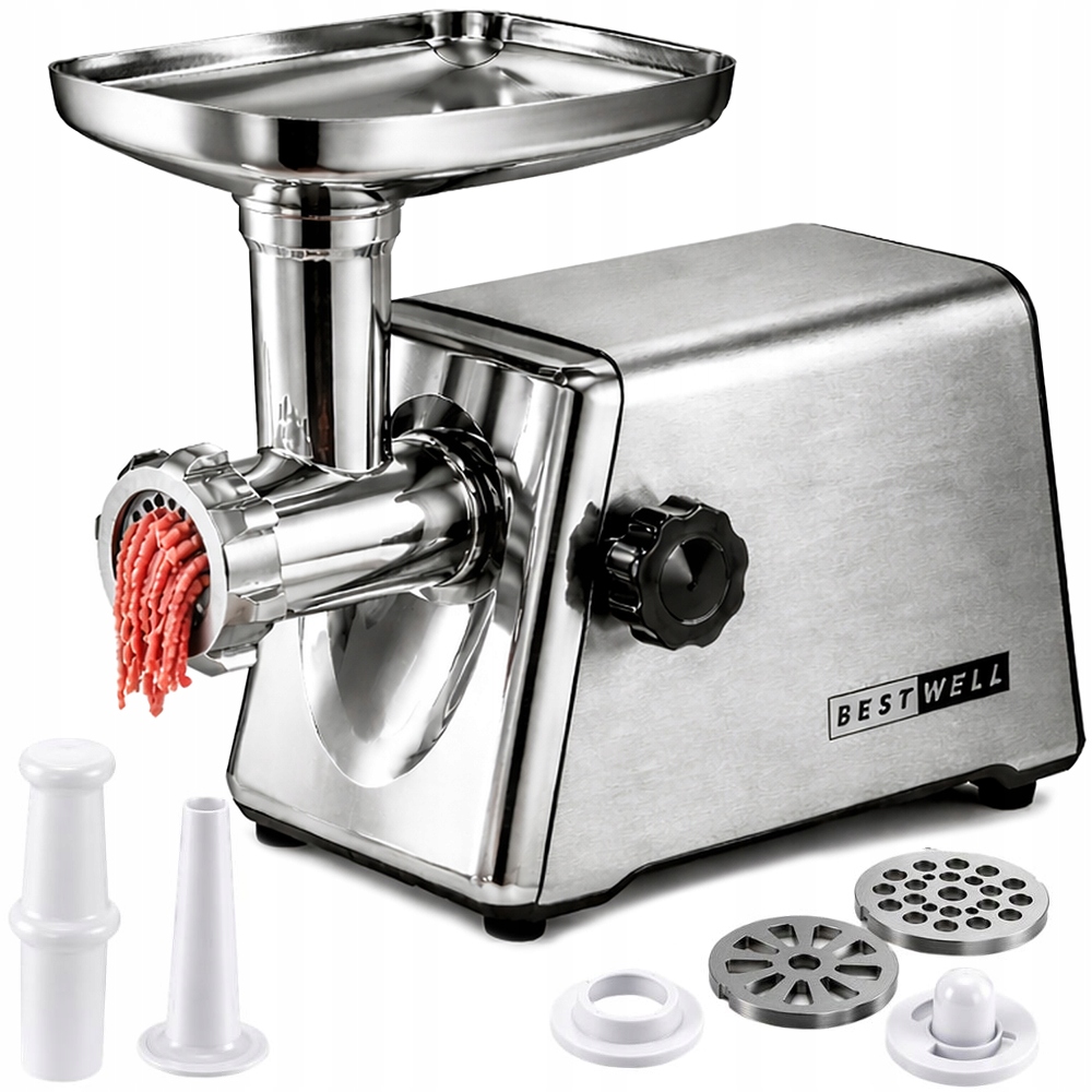 Elektrický Mlynček Na Mäso, Oceľ, 3 Sitká, Sada 800 W, Oceľ