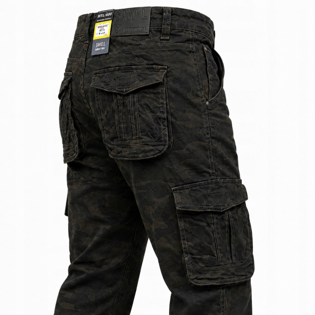 Kapsáče Pánské Maskáčový Zelené Cargo Kalhoty Camo Regular Fit Casual W36 L30
