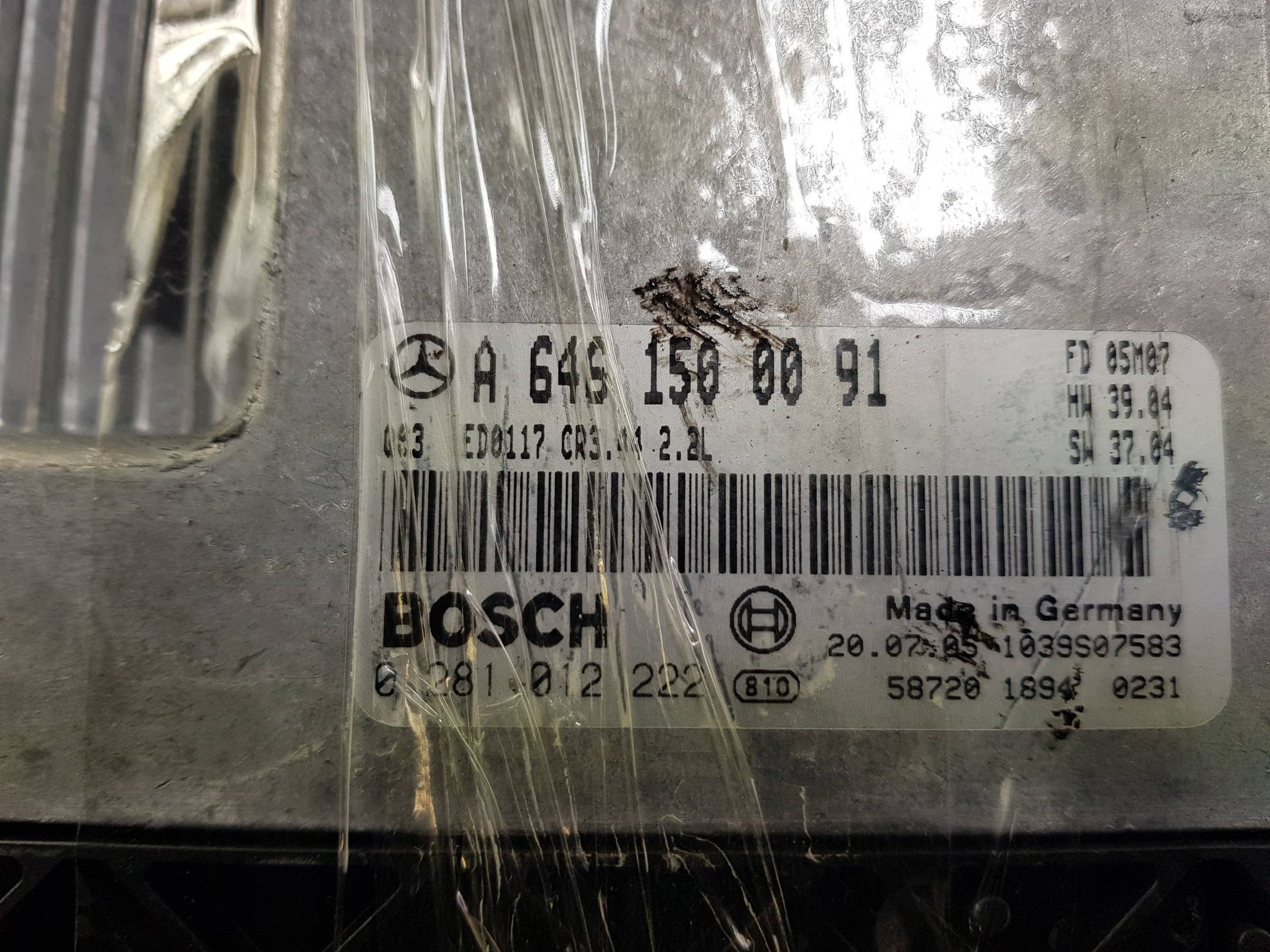 computer motore ECU A6461500091 MERCEDES W203