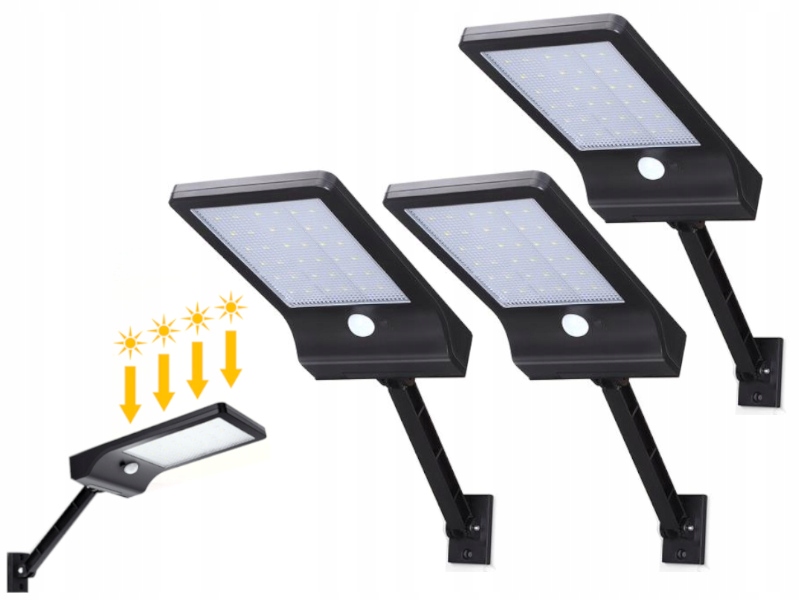 3x vodotěsný halogenový zářič 2,5W Led detektor