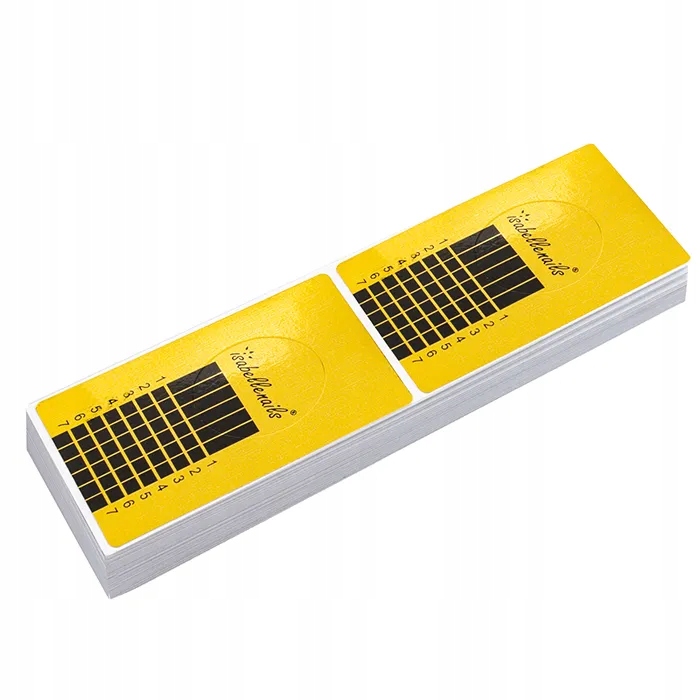 SZABLONY GOLD WĄSKIE BASIC DO PRZEDŁUŻANIA PAZNOKCI ŻEL 100 SZT.