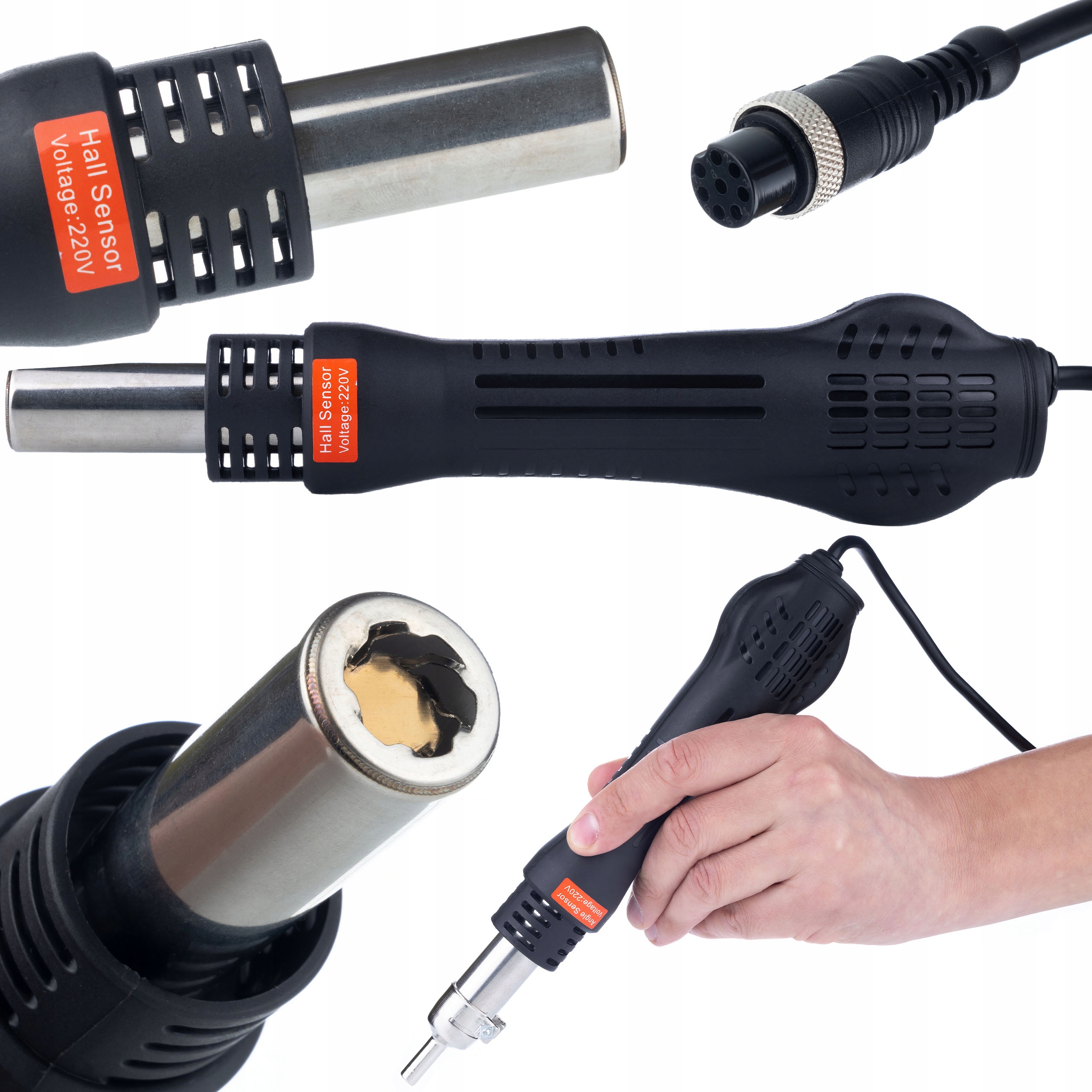 STACJA LUTOWNICZA HOT-AIR SPAWARKA PLASTIKU 858D Minimalna temperatura pracy 100°C