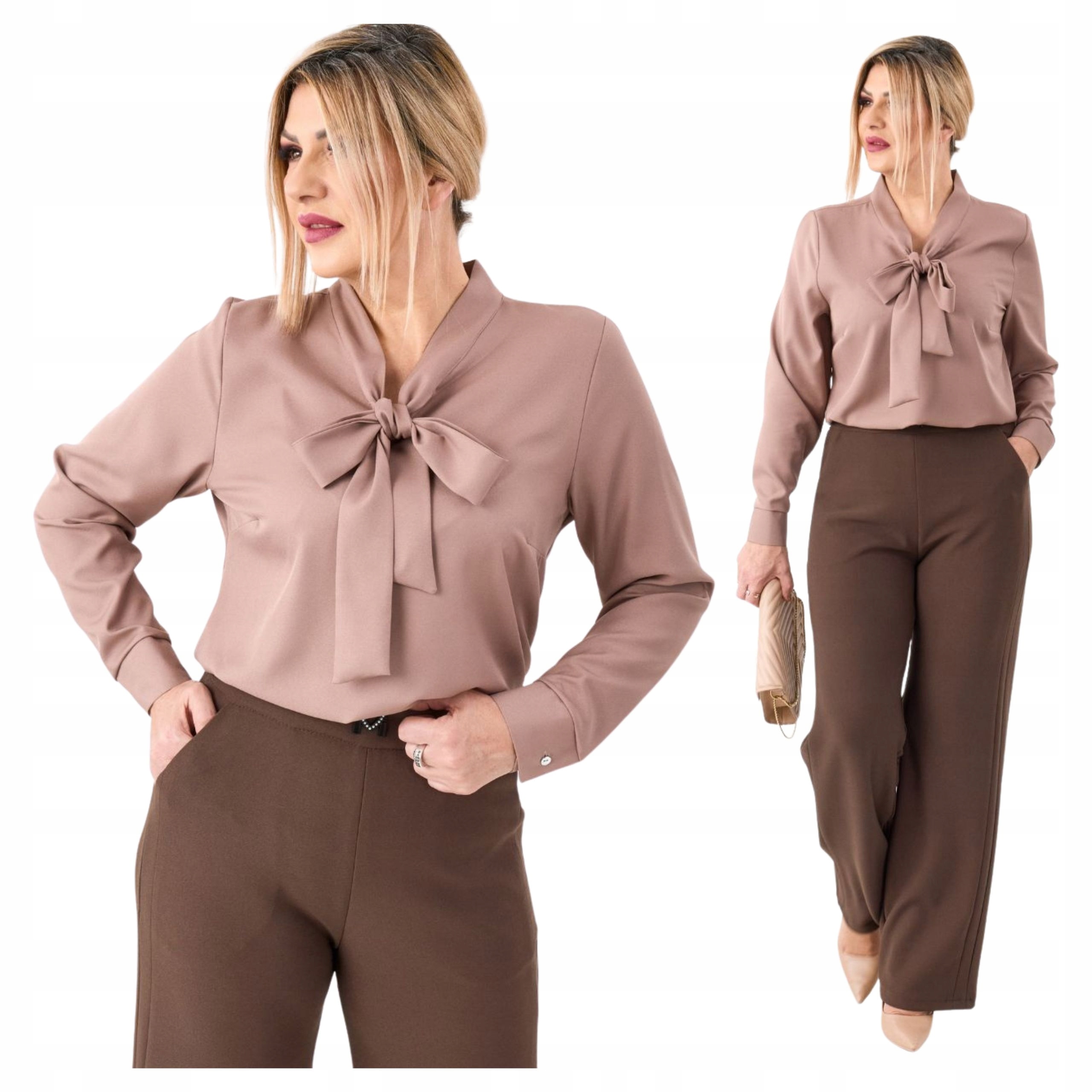 Bluzka damska wiązana pod szyją Polski Producent duże rozmiary