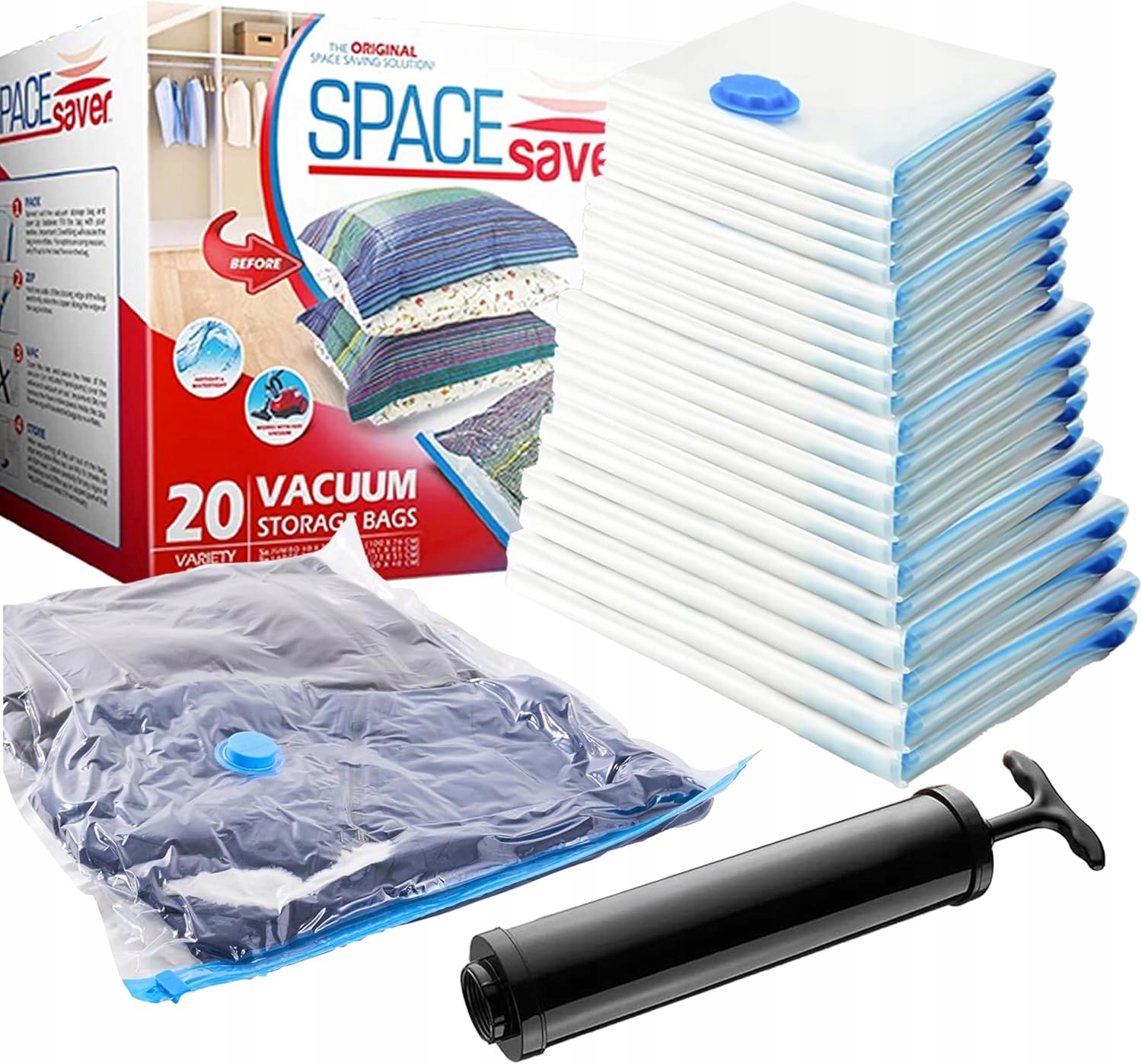 Levně Spacesaver Sáčky/sáčky pro vakuové skladování 20 ks