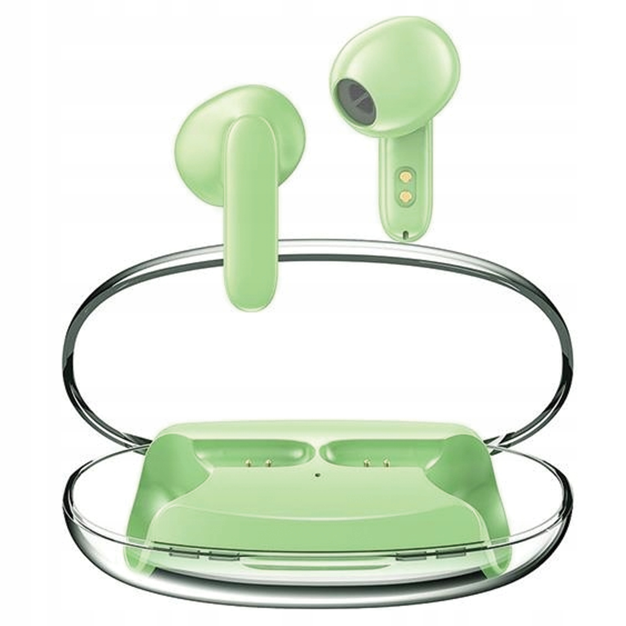 Awei sluchátka Bluetooth 5.3 T85 Enctws dokovací stanice zelená/zelená