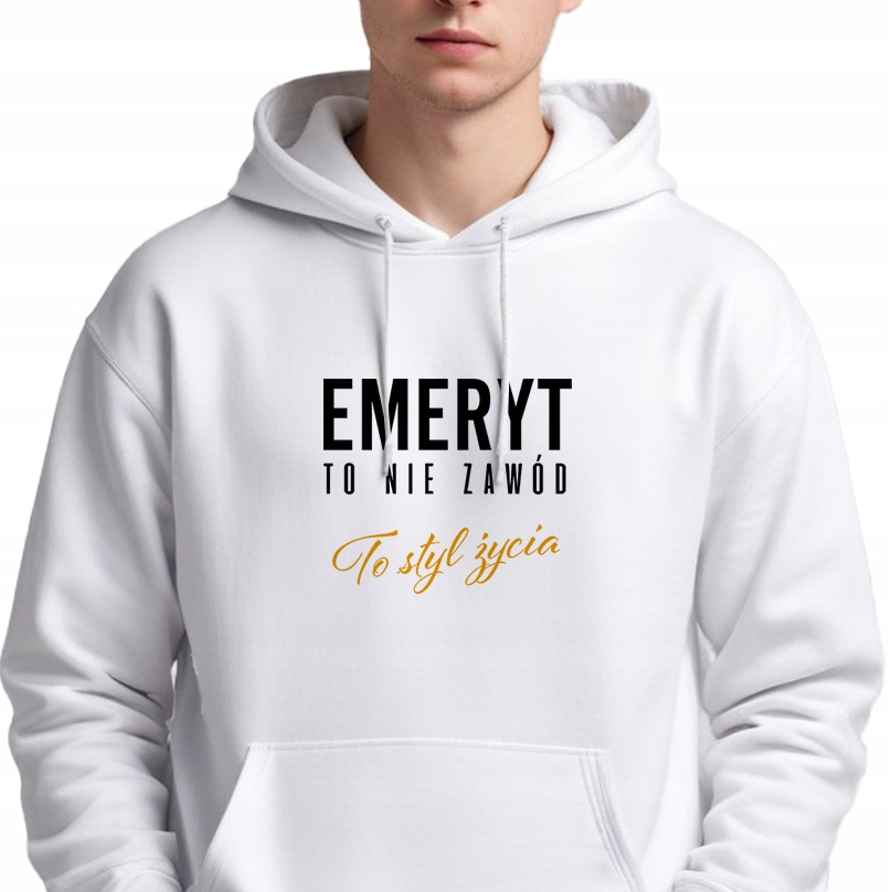 Mikina S Kapucí Bílá Dárek pro důchodce Důchodce Není Povolání M