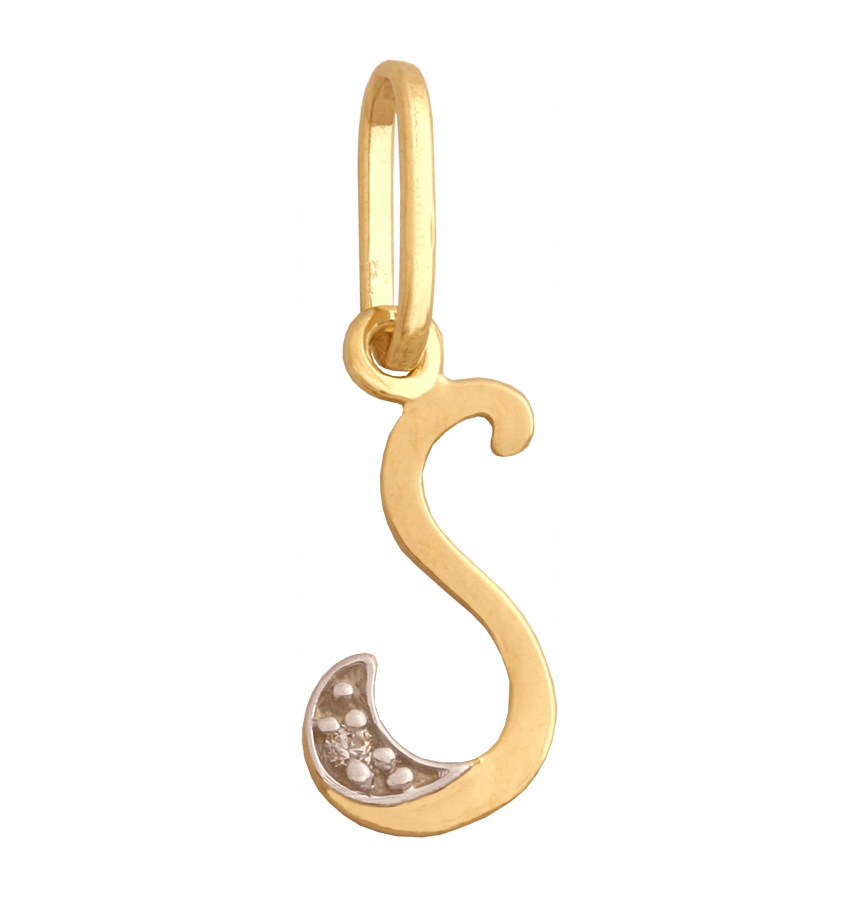 Zlatý Přívěsek Písmenko S z zirkon pr 585