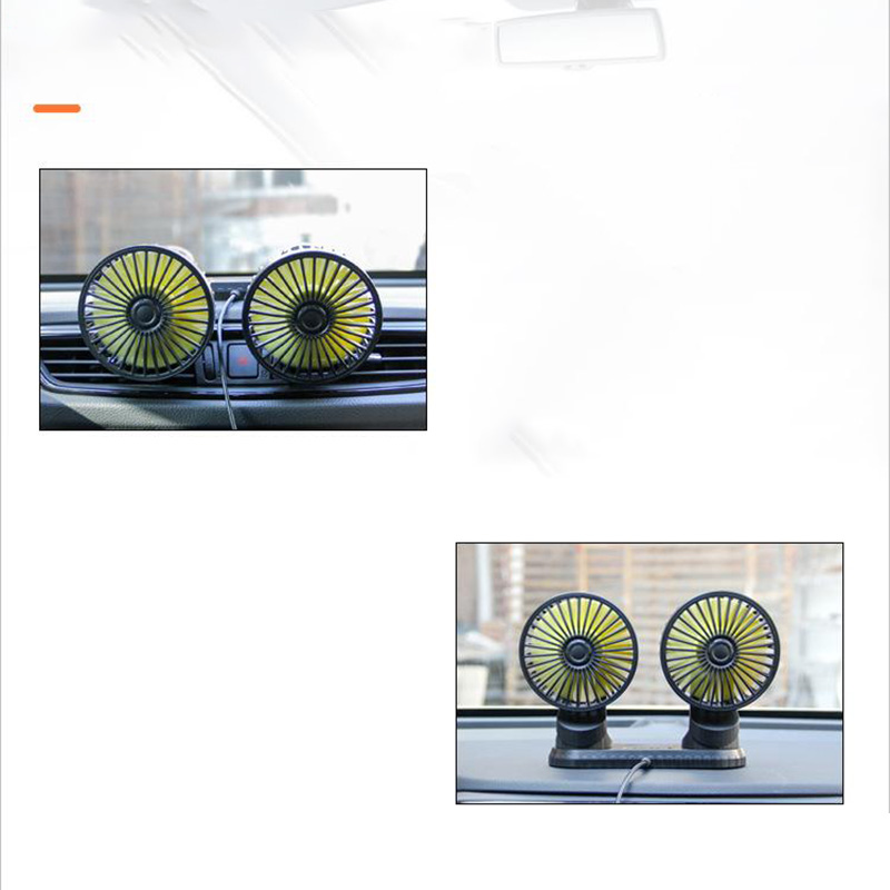 WIATRAK WENTYLATOR SAMOCHODOWY PODWÓJNY- USB 5 V Producent bez marki