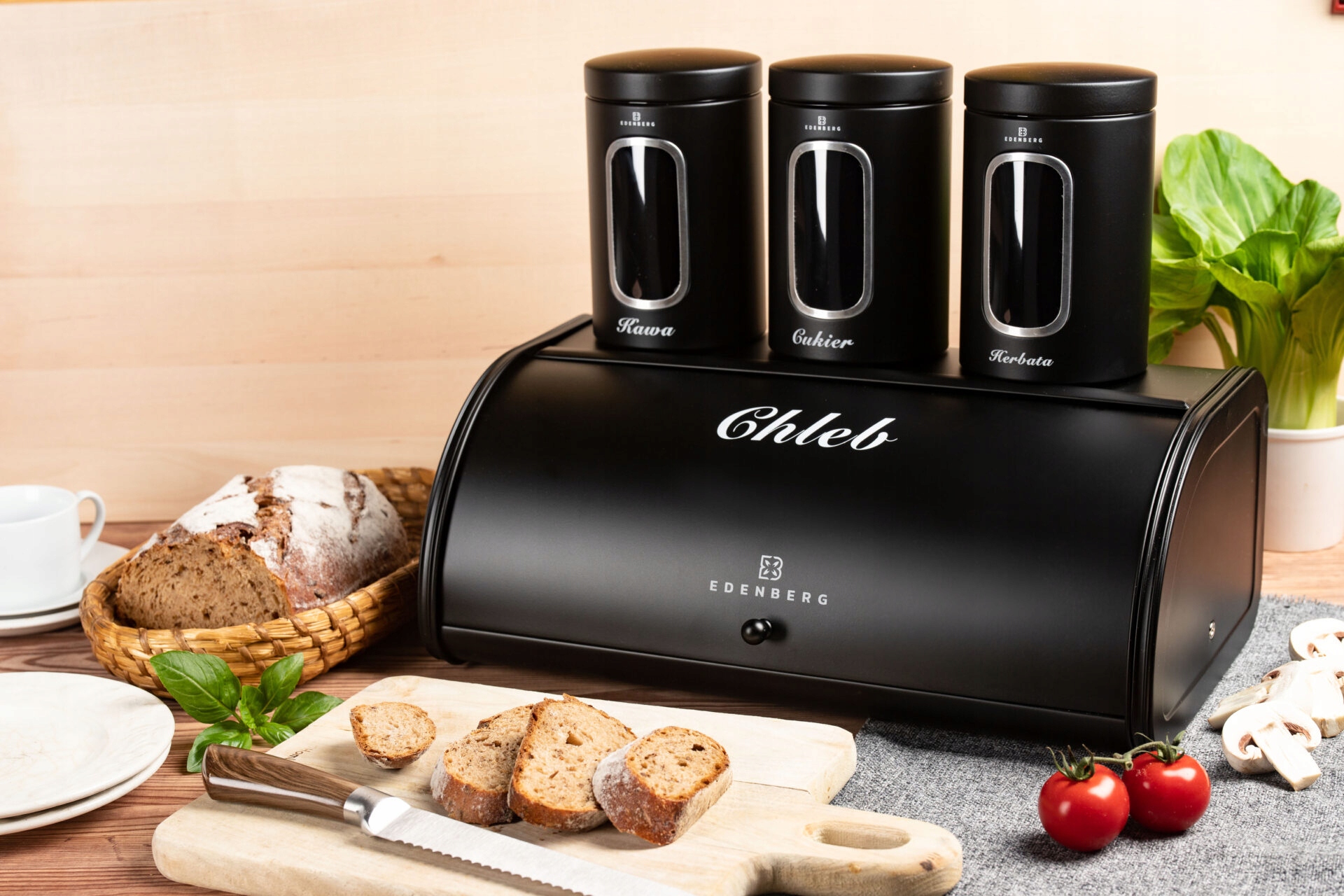 Chlebak i 3 pojemniki chlebak pojemnik na pieczywo EAN (GTIN) 6979005239705