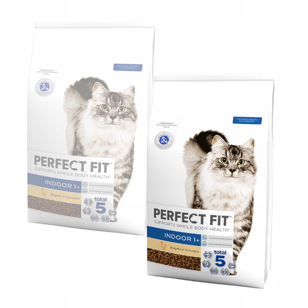 Perfect Fit Vnitřní 1+ Suché Krmivo pro nevycházející kočky Kuře 2x7 kg