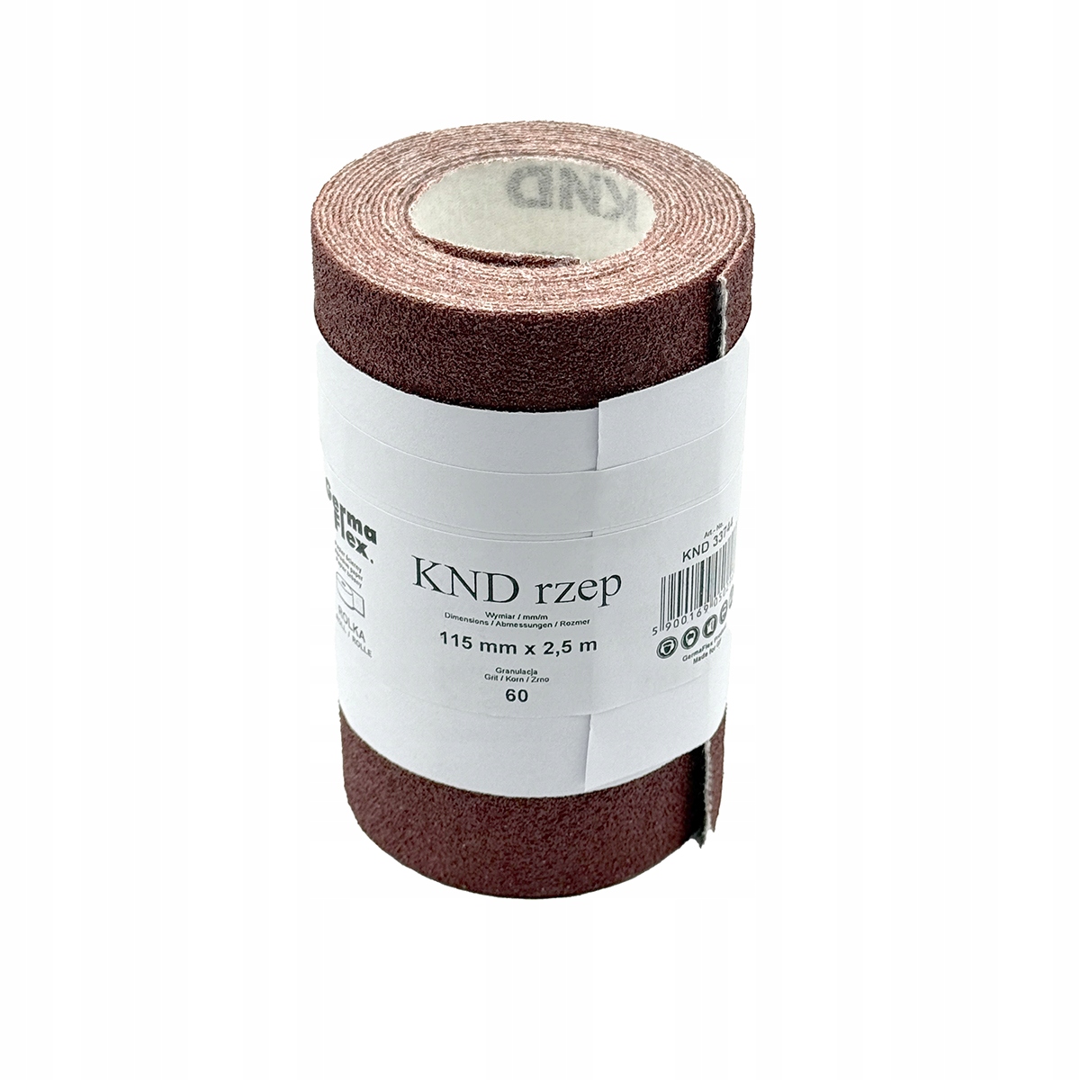 Papier ścierny w rolce na rzep z welurem 115mm x 2,5mb Germaflex P60