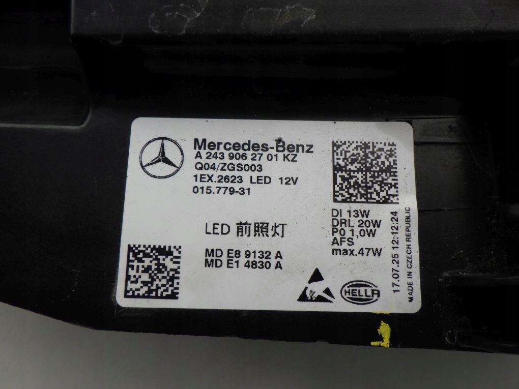 MERCEDES EQA EQB 243 W243 FULL LED PERFORMANCE Licht links vorne