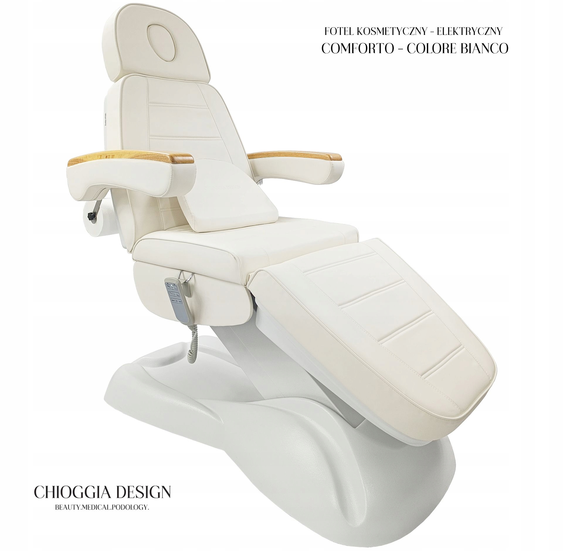 Chioggia Design Kosmetické křeslo elektrické Comforto Bianco 3 motory