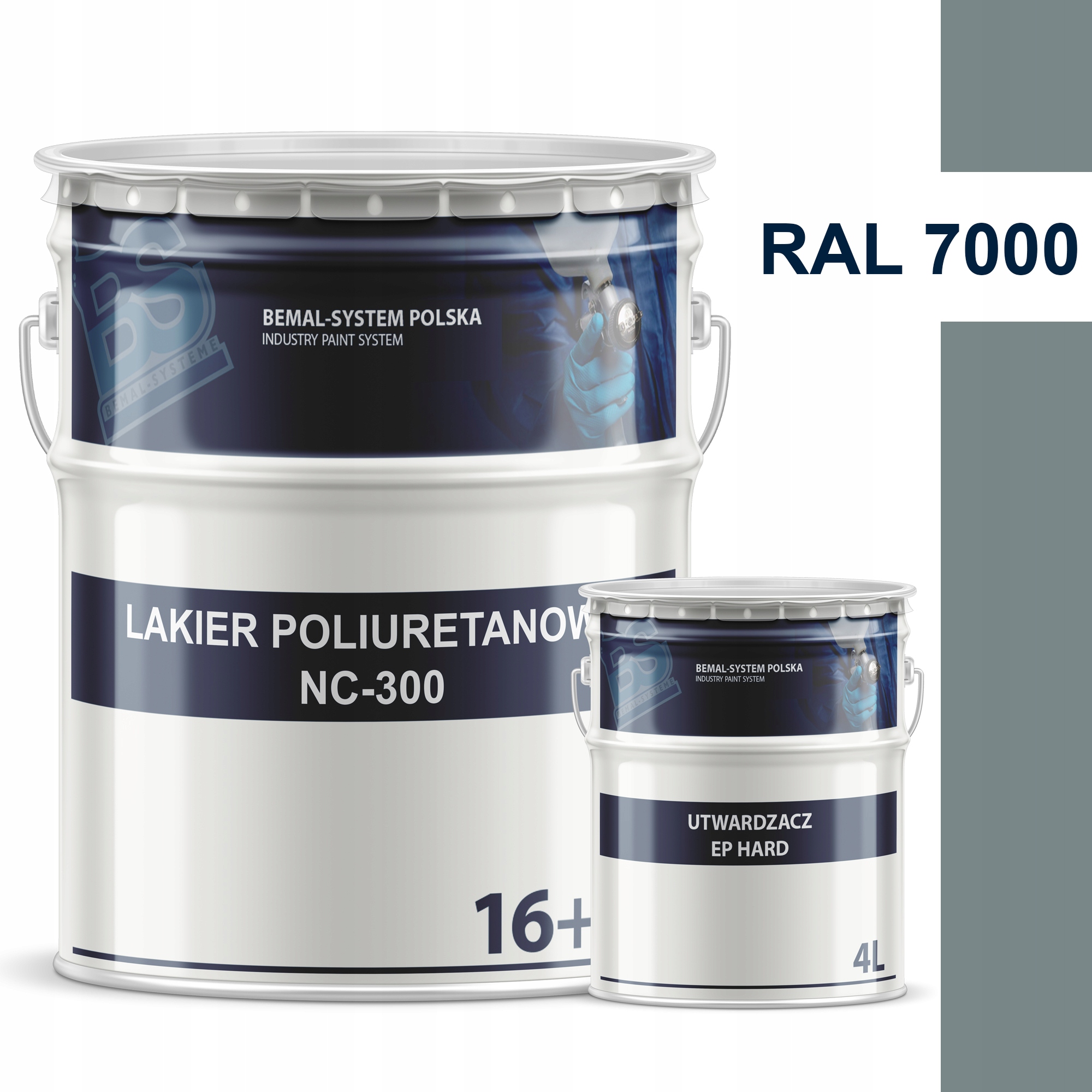 BEMAL FARBA OKRĘTOWA - LAKIER POLIURETANOWY - 20L - RAL 7000