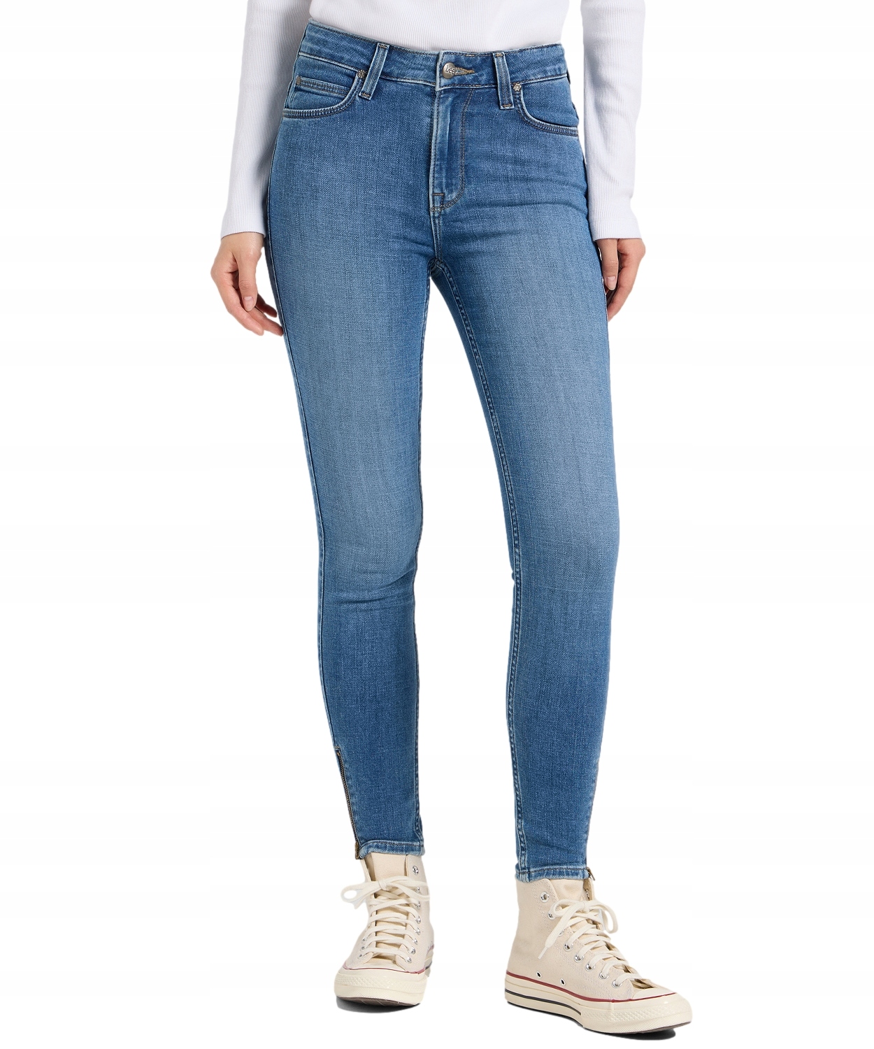 Džíny Lee Scarlett High Zip 112370946 Blue Buzz W 28 L 33