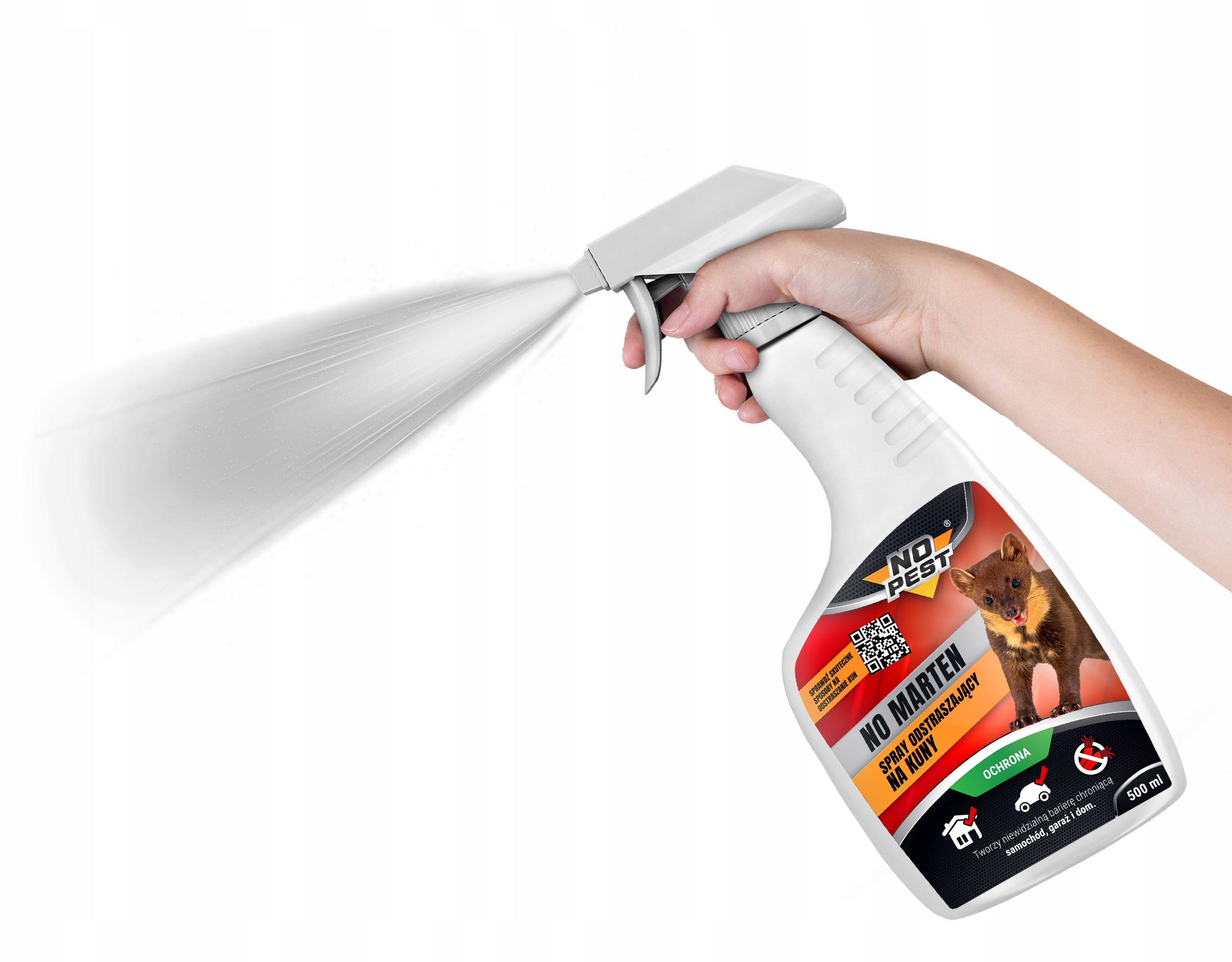 SPRAY NA KUNY GRYZONIE ODSTRASZACZ KUN ŁASIC TCHÓRZY MYSZY NO PEST 500ML Rodzaj rozpylacz, aerozol