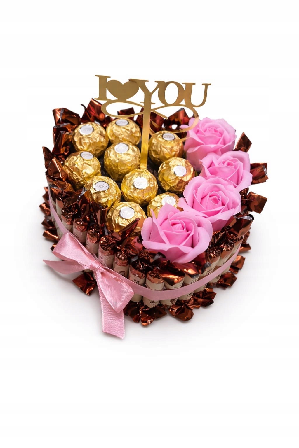 Jedlý kytice dort ze sladkostí