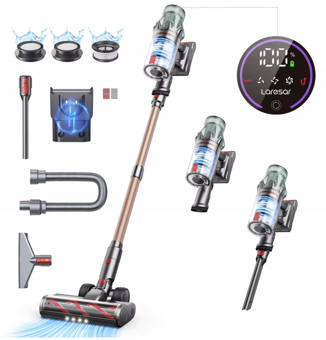 600W Nejvýkonnější Model 2026 24MC Záruka Laresar V7 Pro Bezdrátový