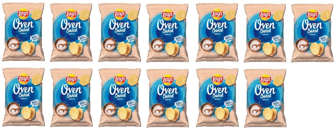 Levně 13 x 110 g Lay's Oven Baked Salted chipsy Půlka Kartonu