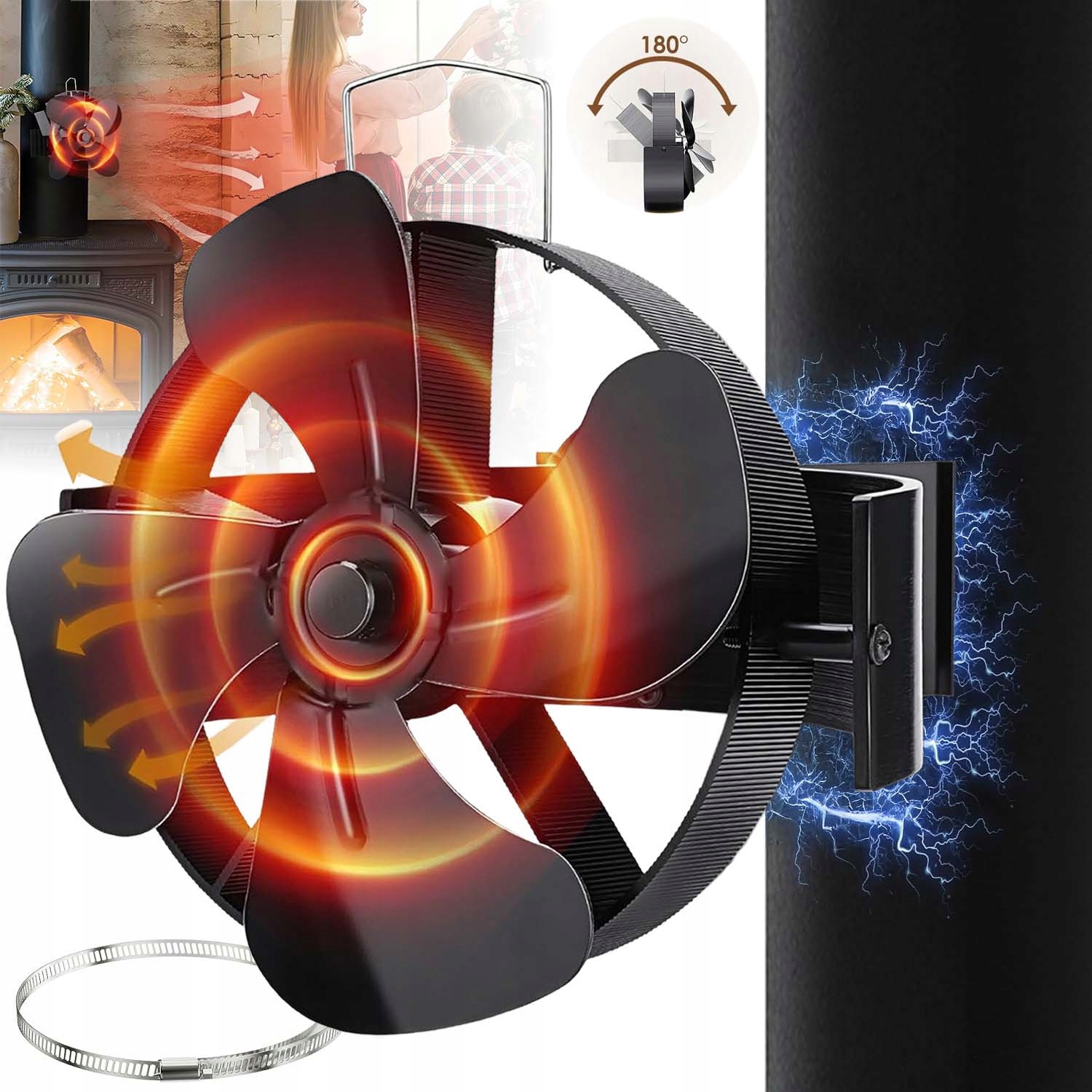 Termoelektrický Krbový Ventilátor Napájený Teplem, Krbový Ventilátor