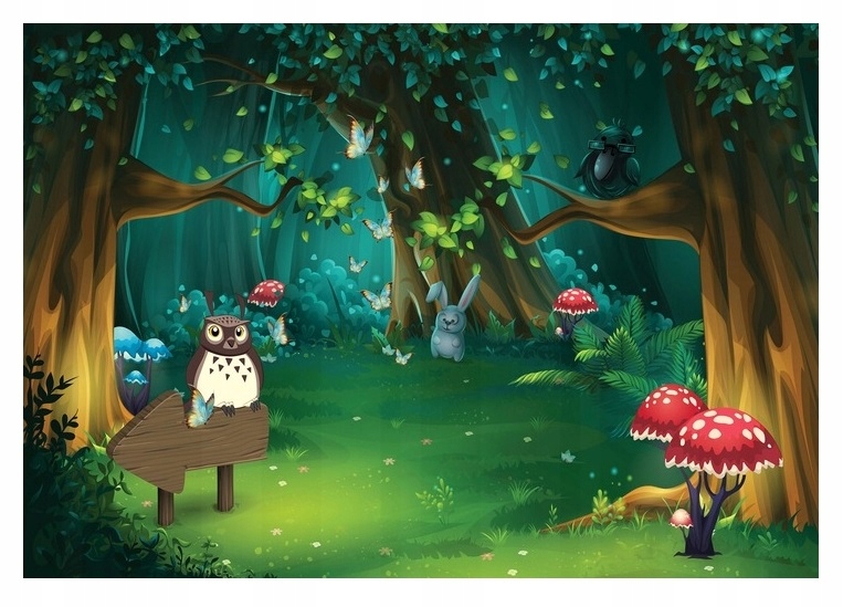 Fototapeta pro děti Lesní Zvířata Les 254x184