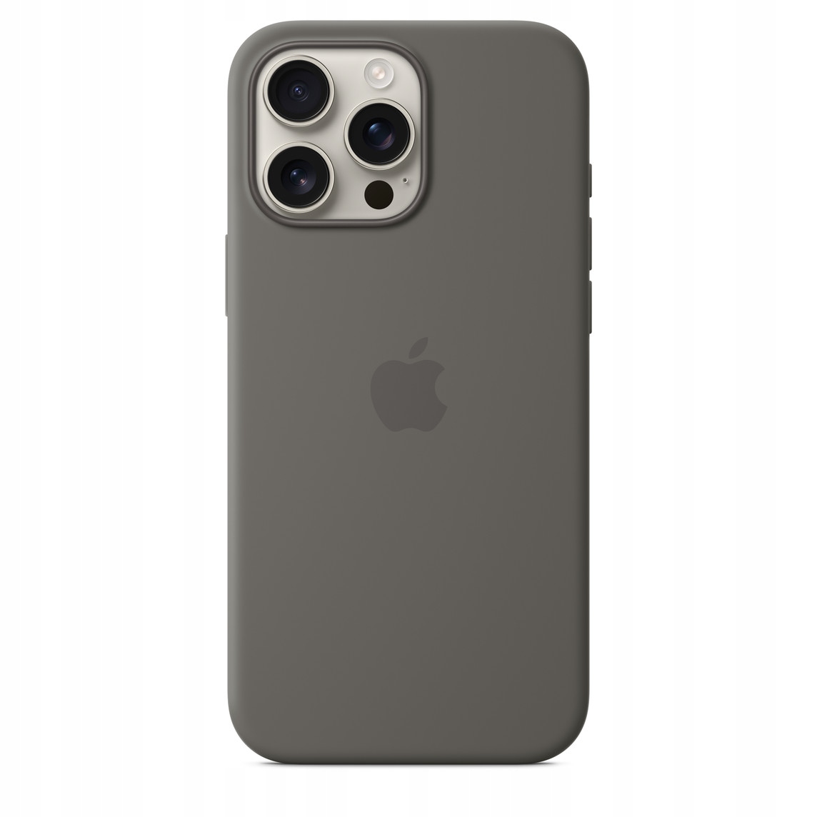 Silikonový kryt Magnetické na iPhone 16 Pro Max Stone Gray skálově šedý