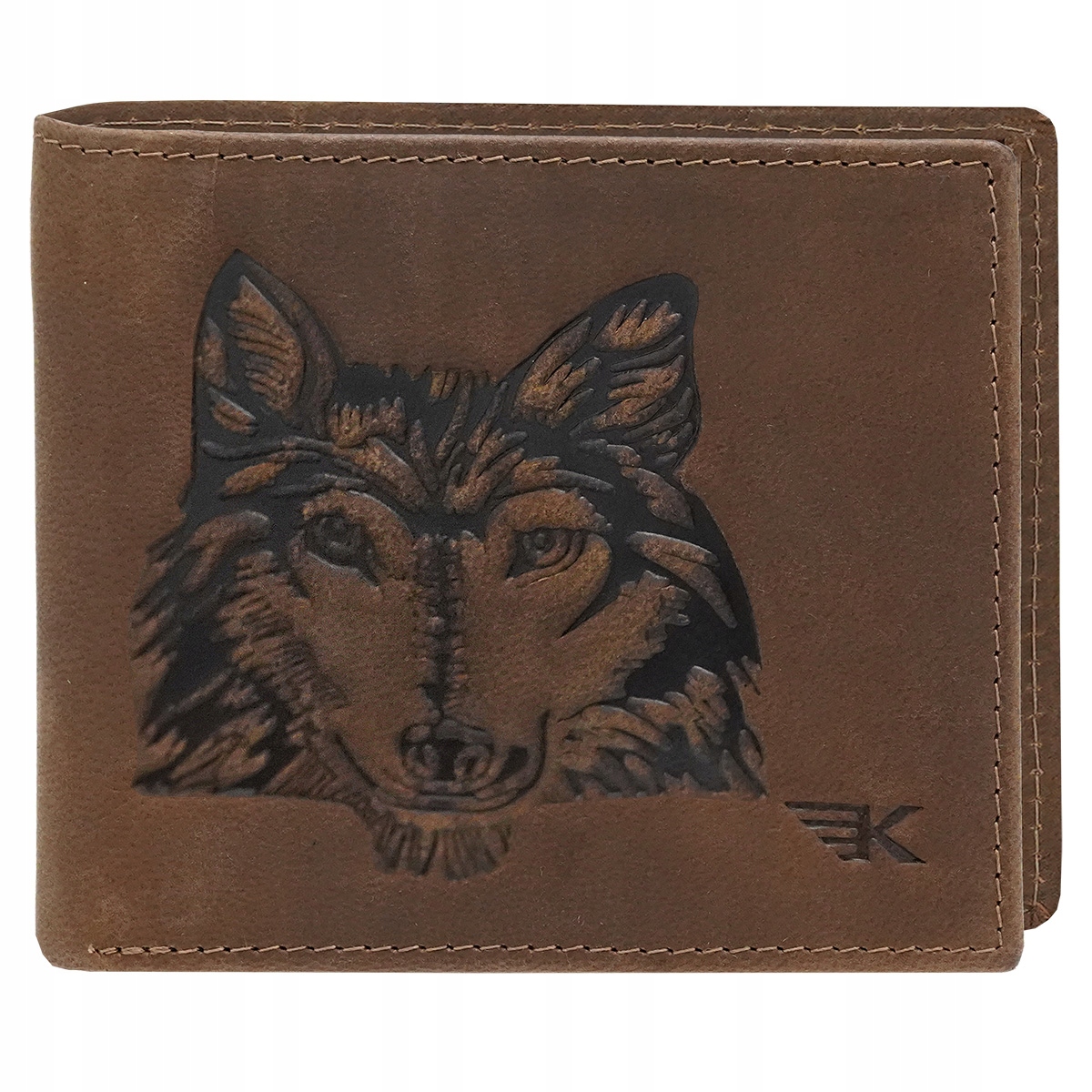 Kochmanski mały portfel męski slim skórzany brązowy Rfid karty WallStreet