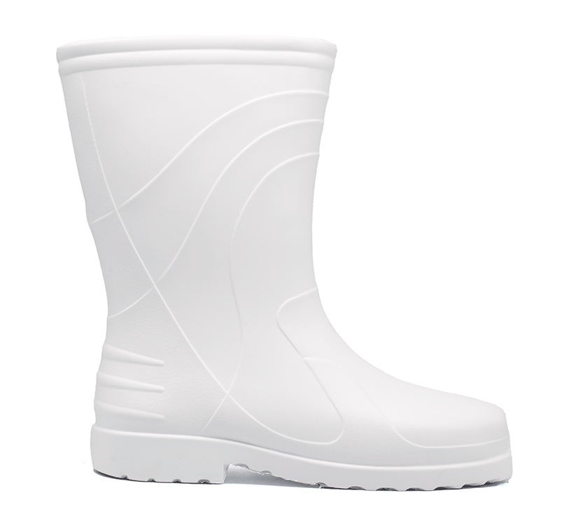 Kalosze DAMSKIE lekkie PIANKOWE ocieplane gumowce Białe gumiaki ochronne Model LUNA